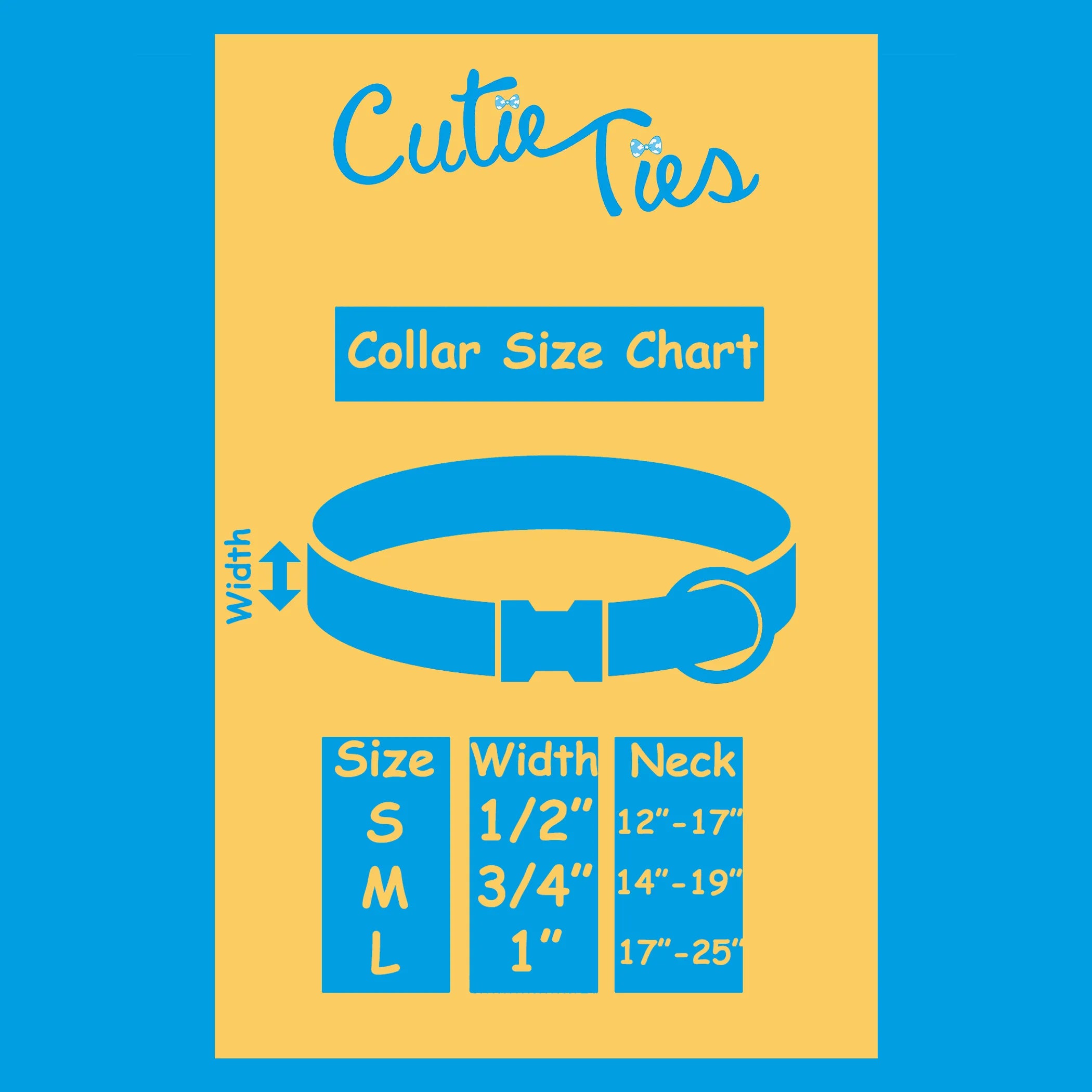 Colorful Cutie Ties Fun Design Dog Collar with playful patterns, adjustable strap, and durable material for small to medium-sized dogs.