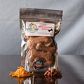 Doggie Style Gourmet Treats Bacon Cheddar Bones dog treats with bacon and cheddar flavor, shown in the image.