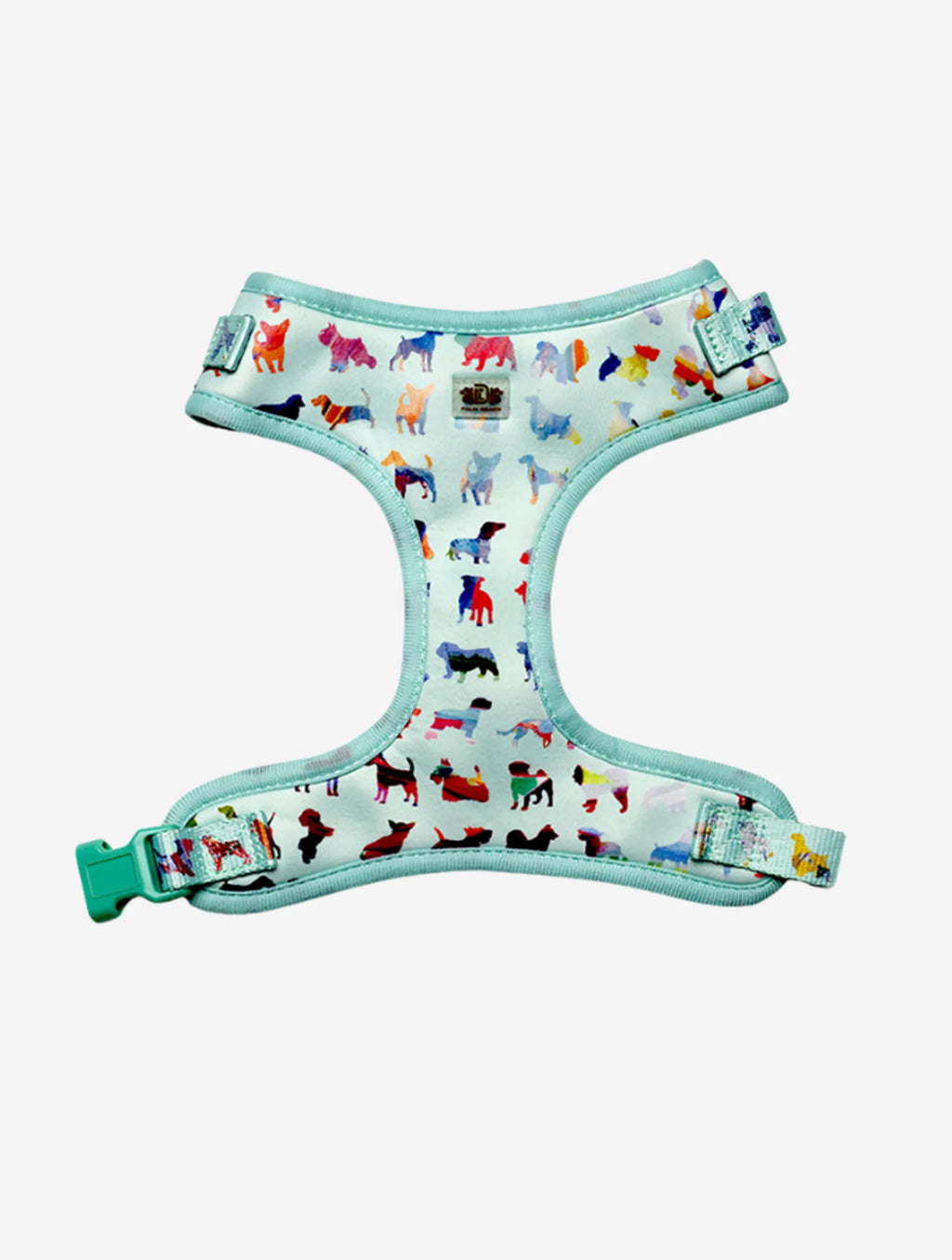 Blue Buddies Large dog harness in vibrant blue, adjustable straps, and padded design for secure and comfortable fit.