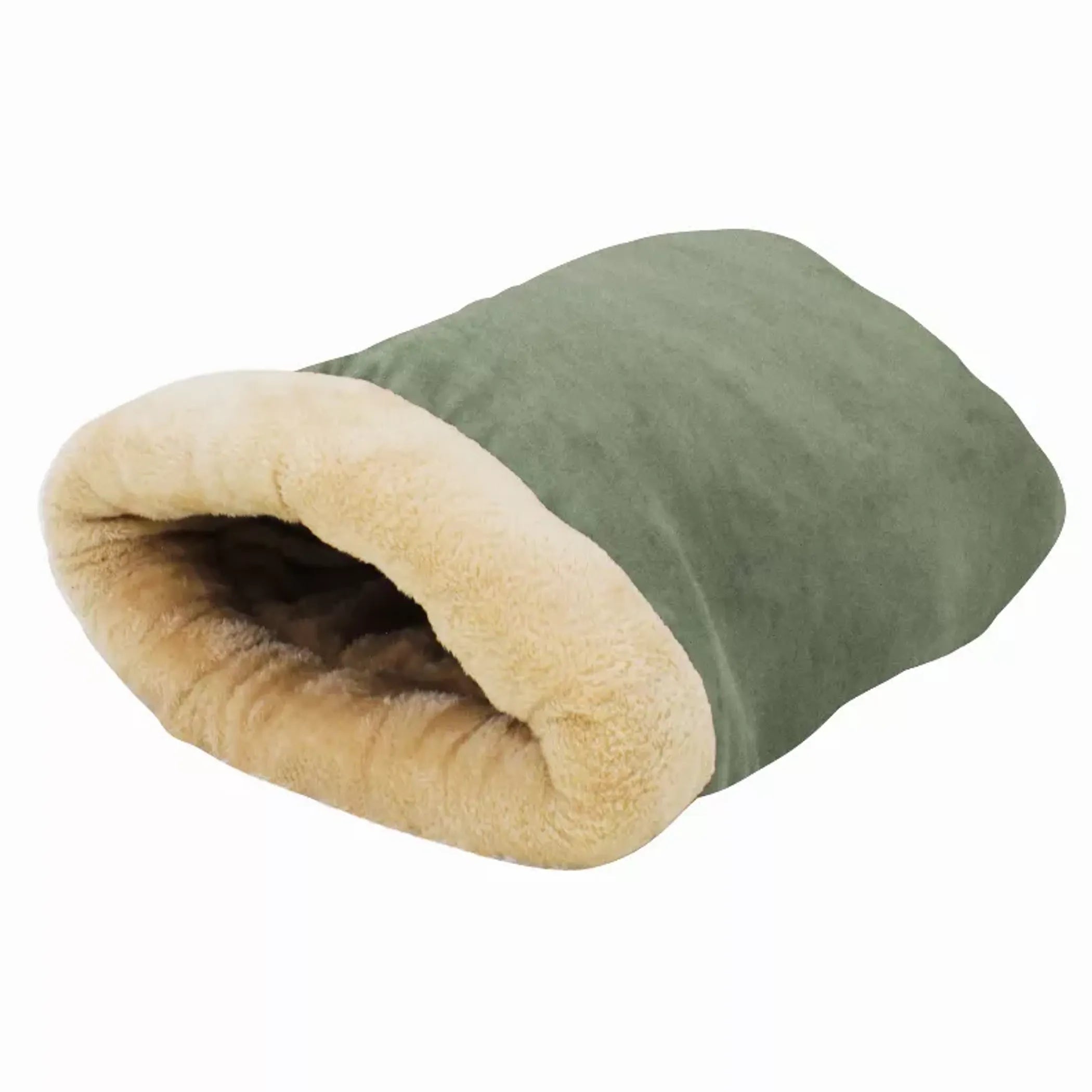 JESPET GOOPAWS 4-in-1 self-warming cat bed, cozy hideaway sleeping cave with soft interior for pets.