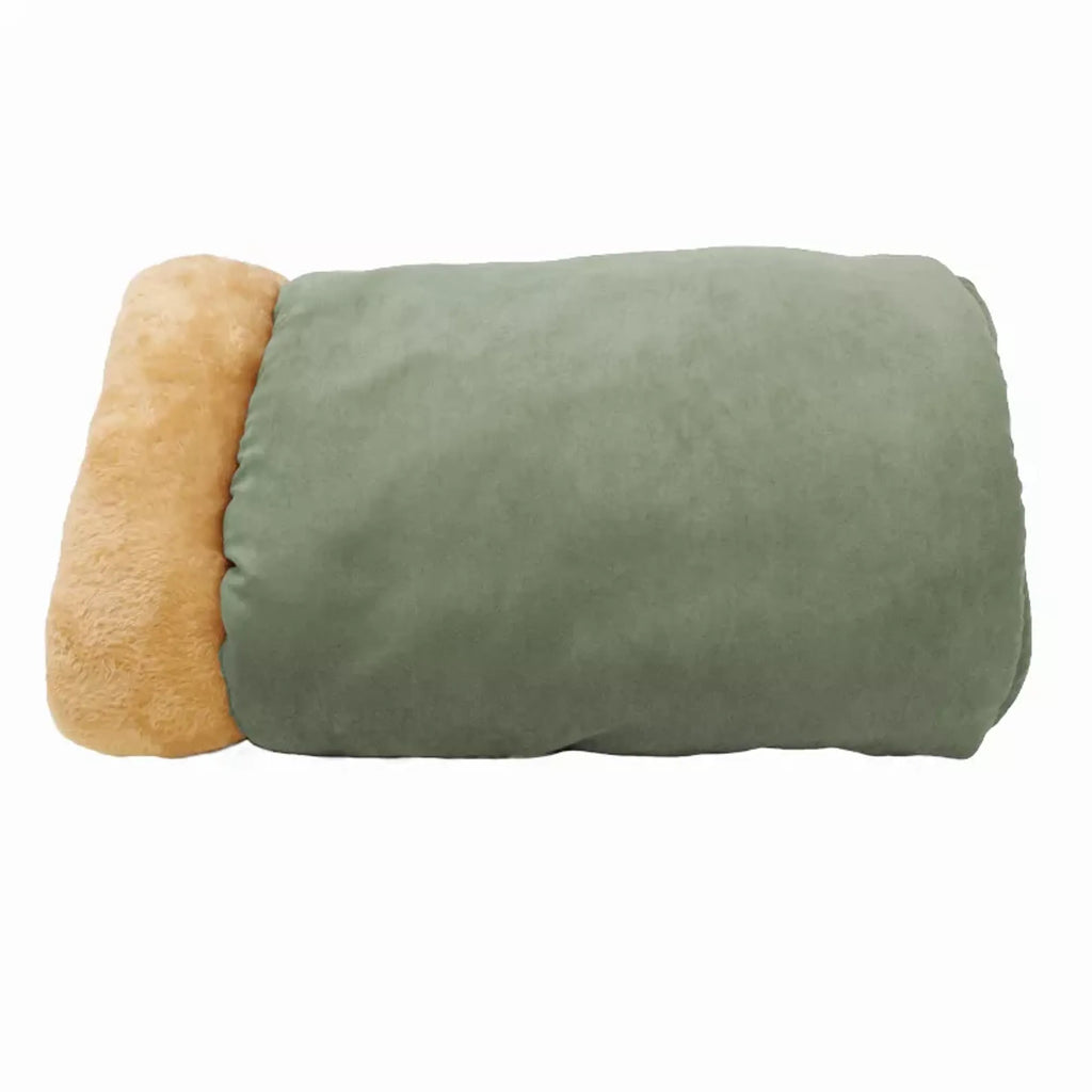 JESPET GOOPAWS 4-in-1 self-warming cat bed, cozy hideaway sleeping cave for cats with soft interior and enclosed design.