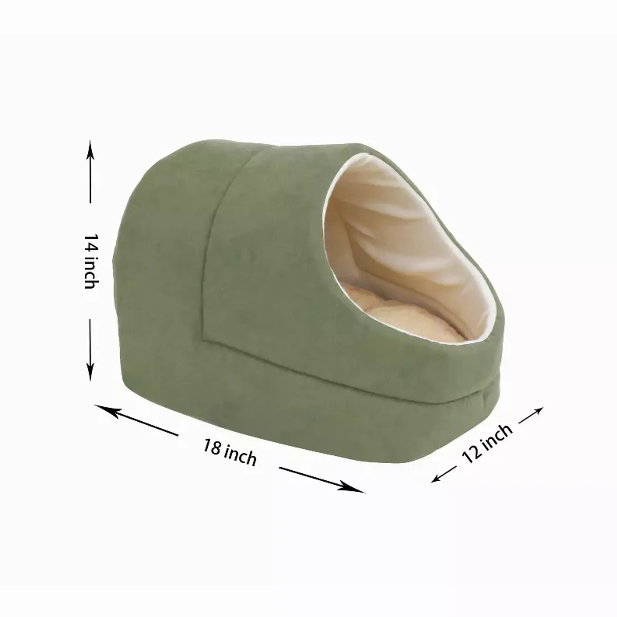 JESPET GOOPAWS Cat Cave Bed cozy warming burrow hideaway in soft fabric, ideal for cats to rest and hide comfortably.