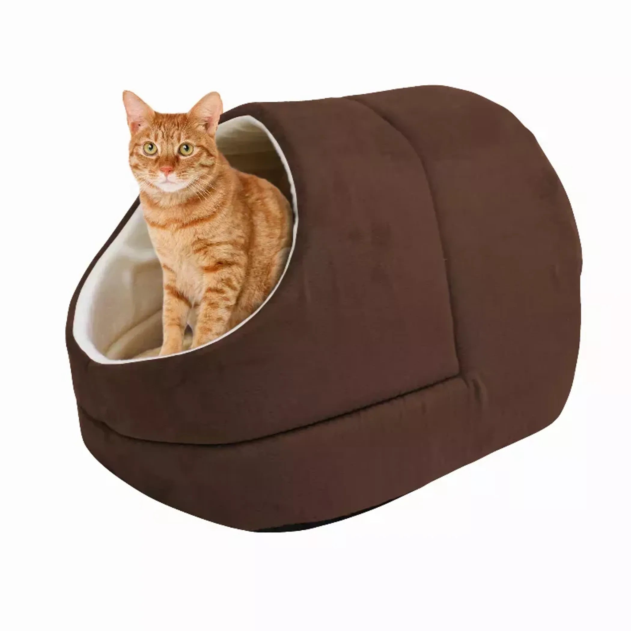 JESPET GOOPAWS cozy cat cave bed with warm burrow design, perfect for cats to hide and rest comfortably.