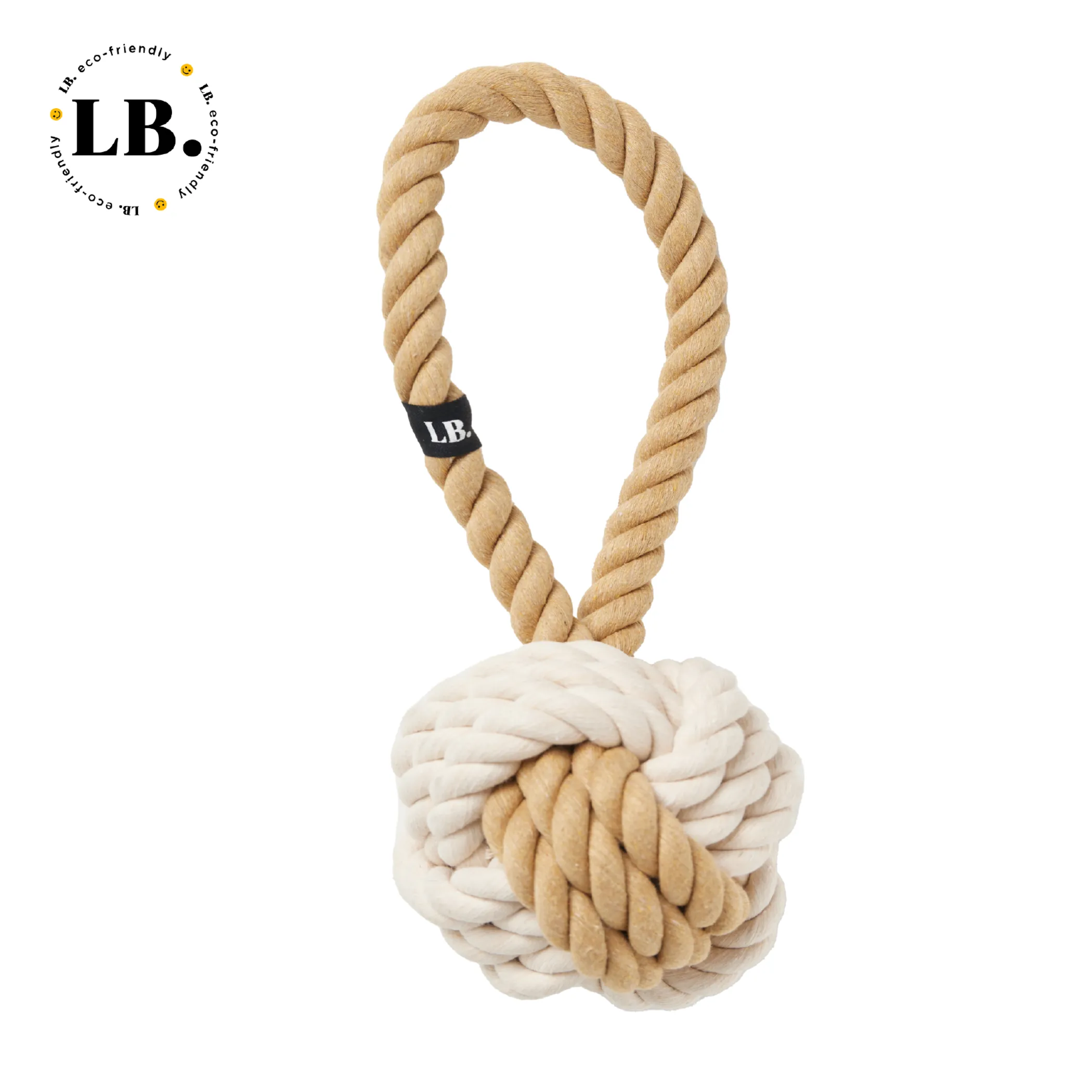 Louis Barx What-a-Tug Large Twisted Rope Dog Toy for aggressive chewers and tug-of-war play, made of durable twisted rope material.