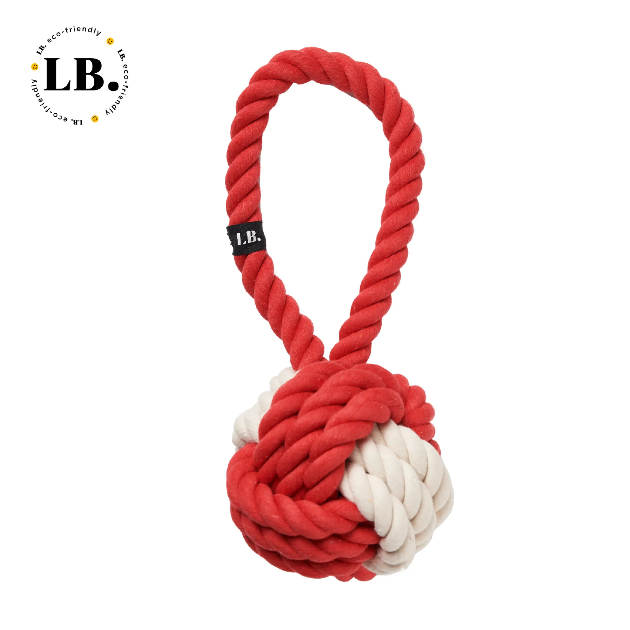 Large twisted rope dog toy by Louis Barx, ideal for tug-of-war and playful chewing for dogs.