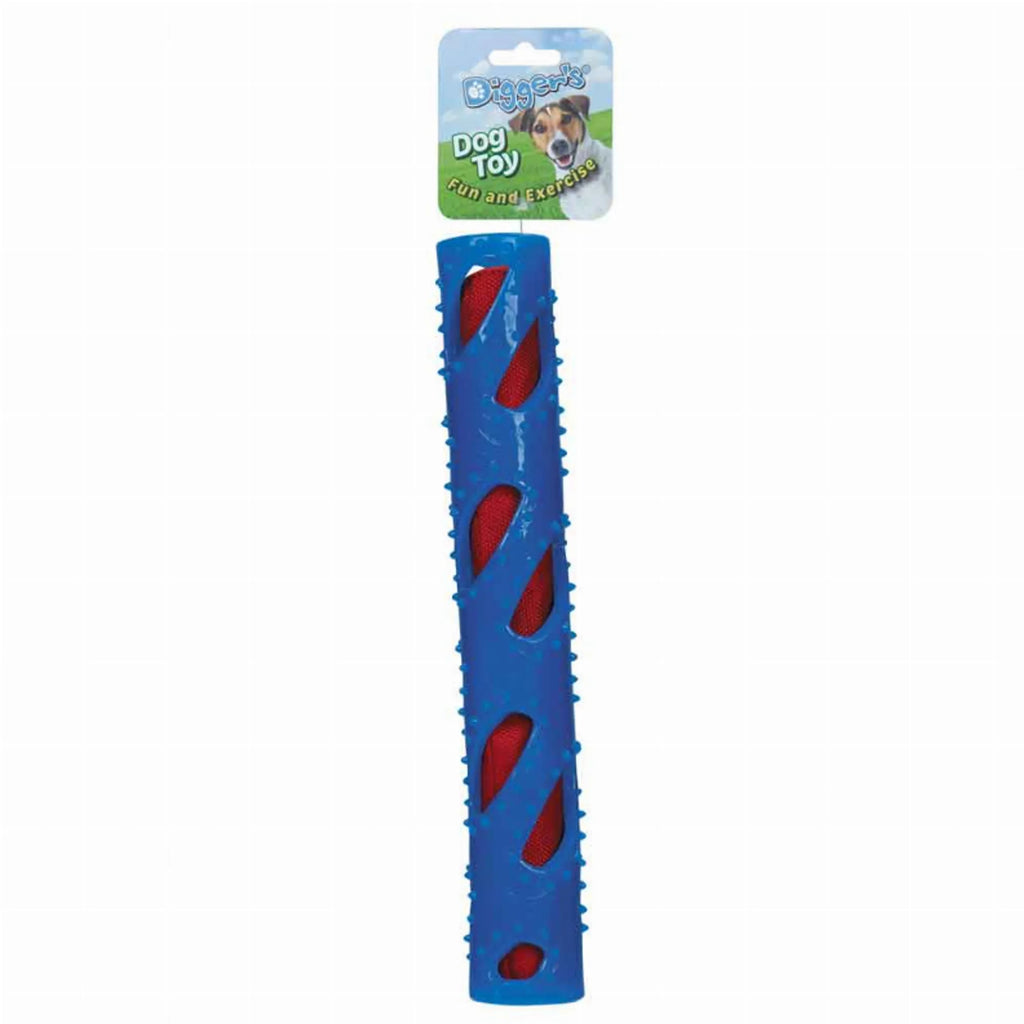 Digger's DGR Crinkle Stuff Stick in blue made of TPR material, shown with textured crinkle surface and colorful design.