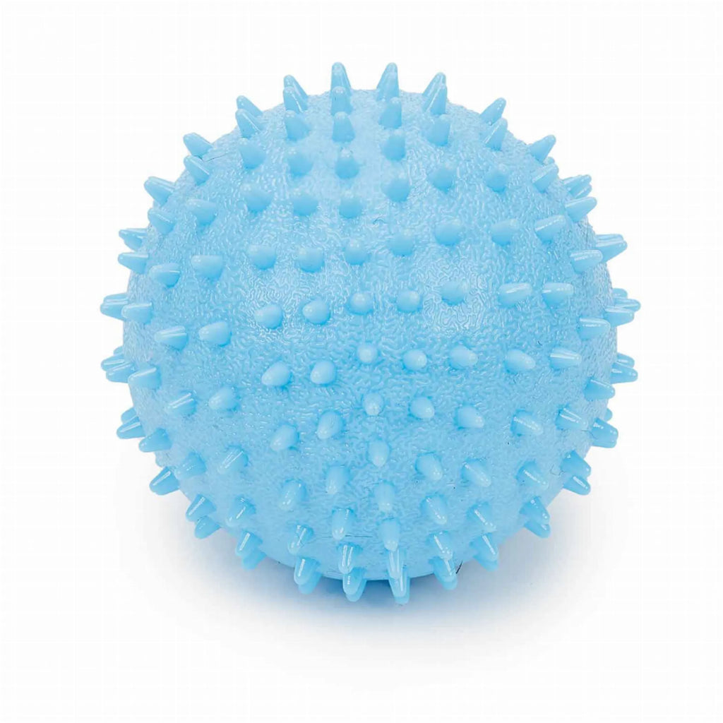 Digger's DG Spiked TPR Ball with Bell for dogs, featuring a textured surface and a bell inside for interactive play.
