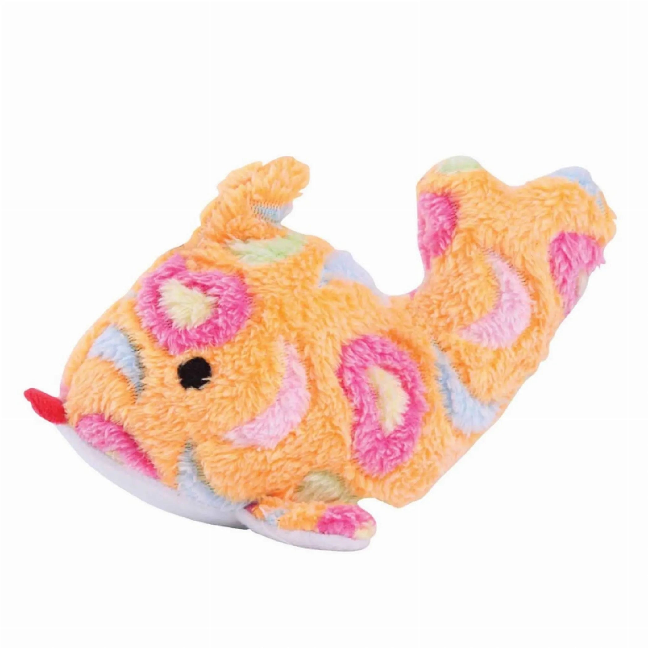 Zanies Sea Charmer Fish Dog Toy, plush stuffed interactive fish toy for dogs, with colorful plush fabric and detailed fish design.