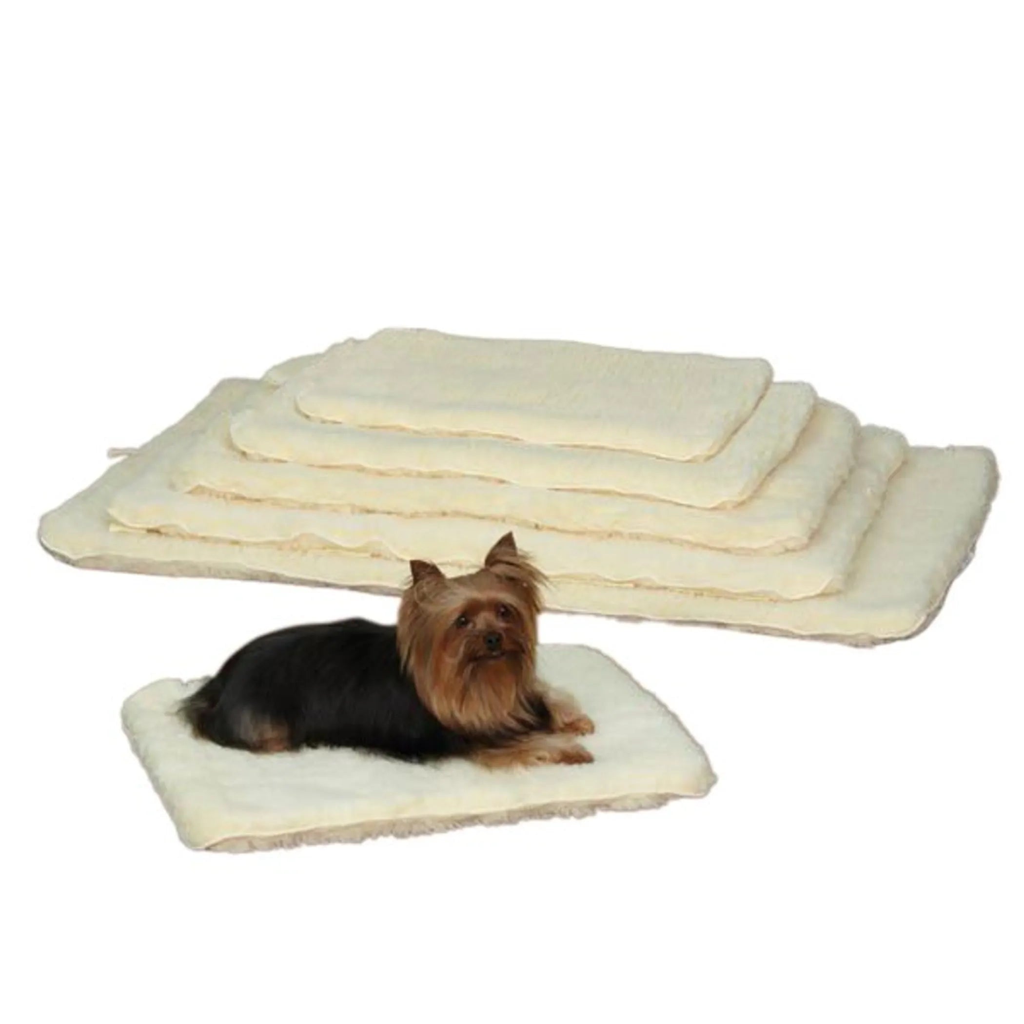 Slumber Pet double-sided sherpa dog bed with plush and cozy fabric, featuring a soft, padded surface for comfort.