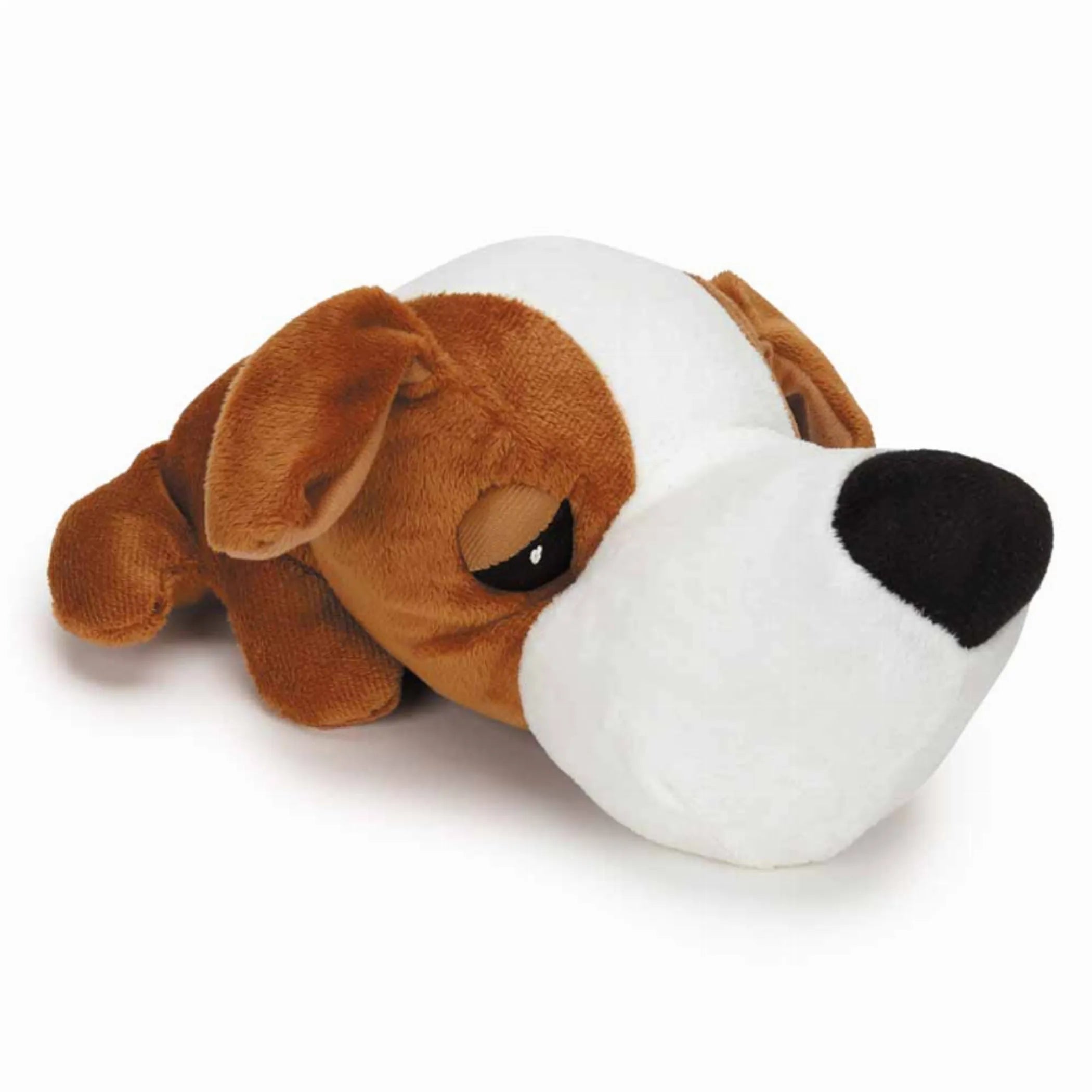 Digger's FatHedz Beagle plush squeaky dog toy, unstuffed dog toy by Digger's featuring a realistic beagle design and soft fabric.