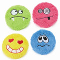 Boss Pet Products plush dog toy with a plastic disc inside, featuring a rope design for interactive play and chewing.