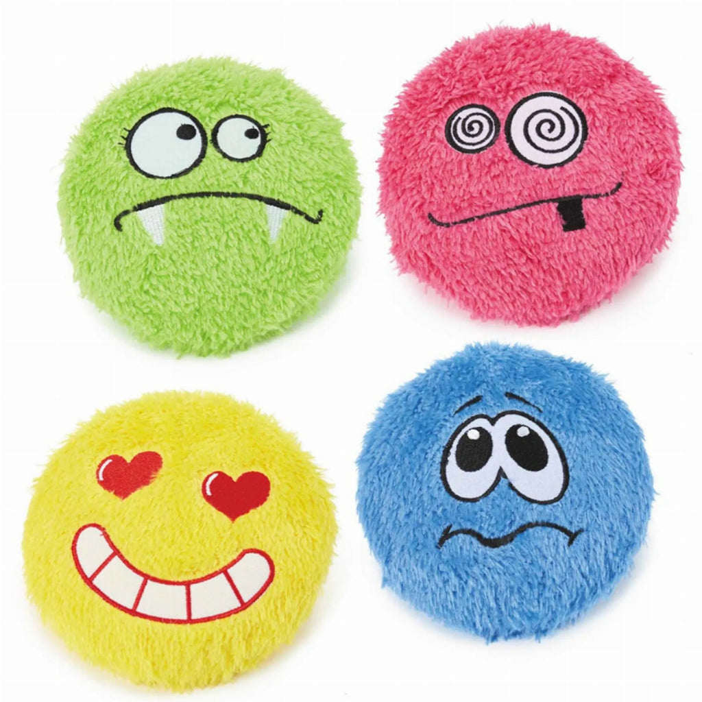 Boss Pet Products plush dog toy with a plastic disc inside, featuring a rope design for interactive play with pets.