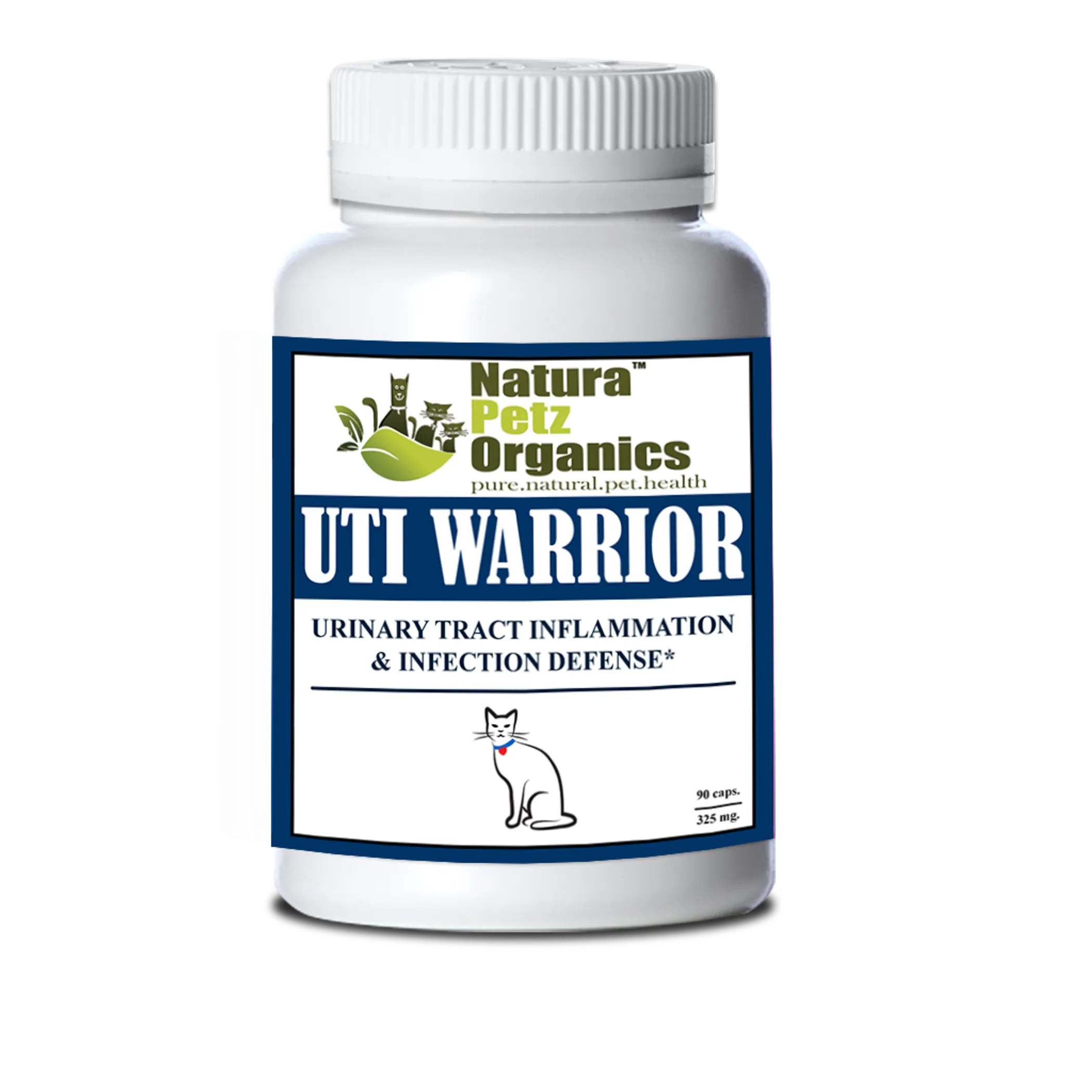 Organic Pet Systems Uti Warrior Max supplement for dogs and cats supporting urinary tract health and infection relief.