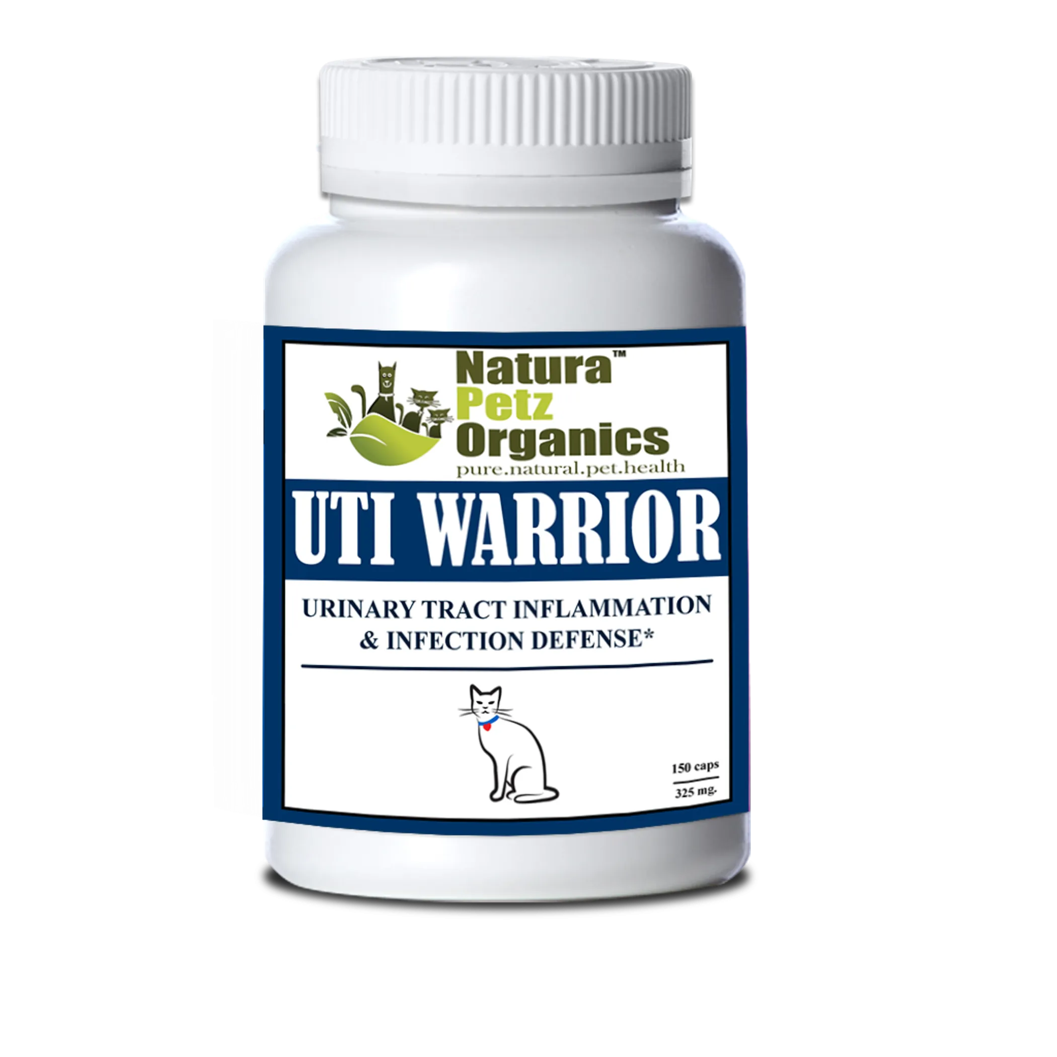 Organic Pet Systems Uti Warrior Max supplement for dogs and cats supporting urinary tract health and infection relief.