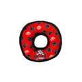 Durable Tuffy Jr. Ring Paw dog toy by VIP Products, designed for interactive play with a soft fabric exterior and reinforced edges.