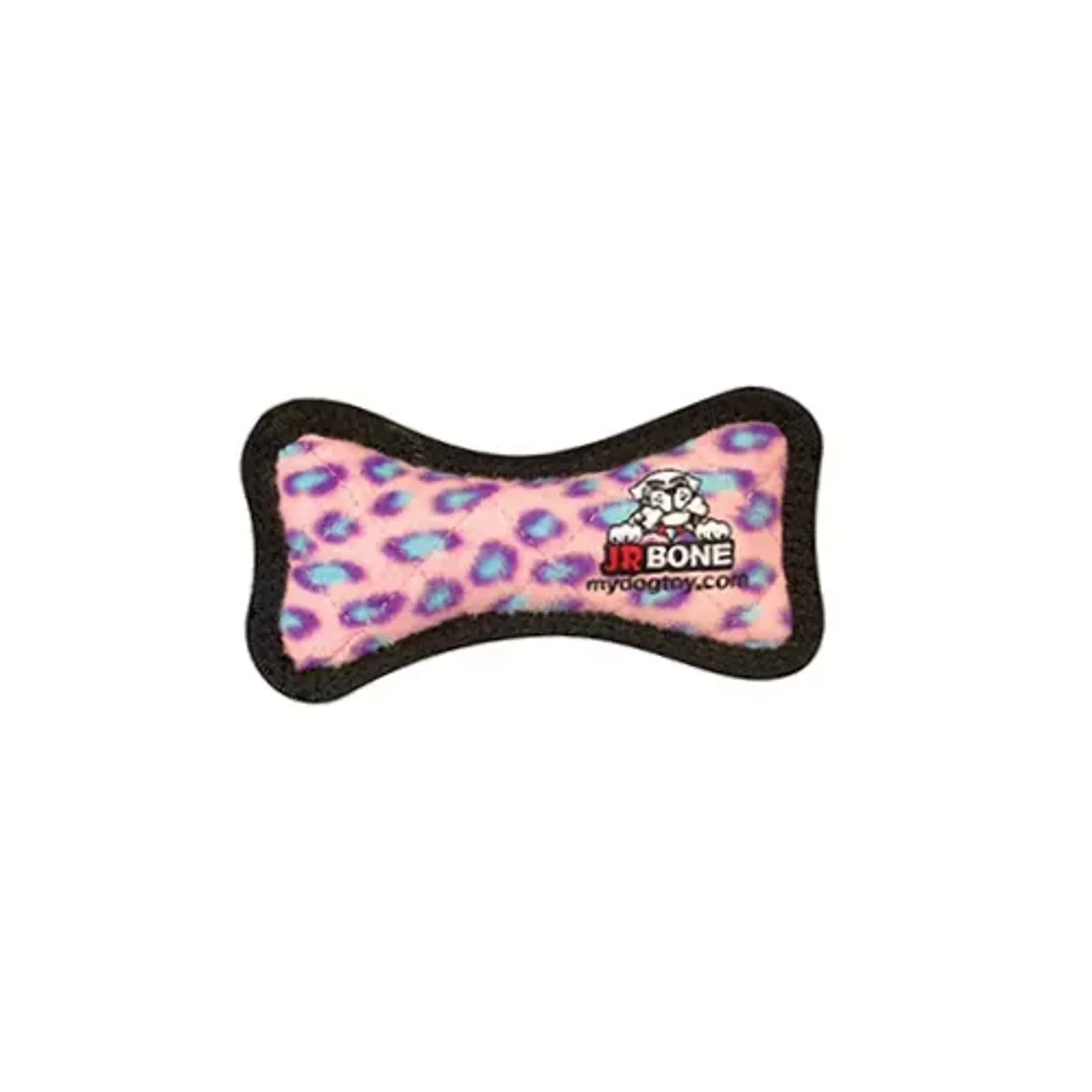 Yellow Tuffy Jr. dog bone chew toy by VIP Products, durable and safe for dogs, designed for playful chewing.