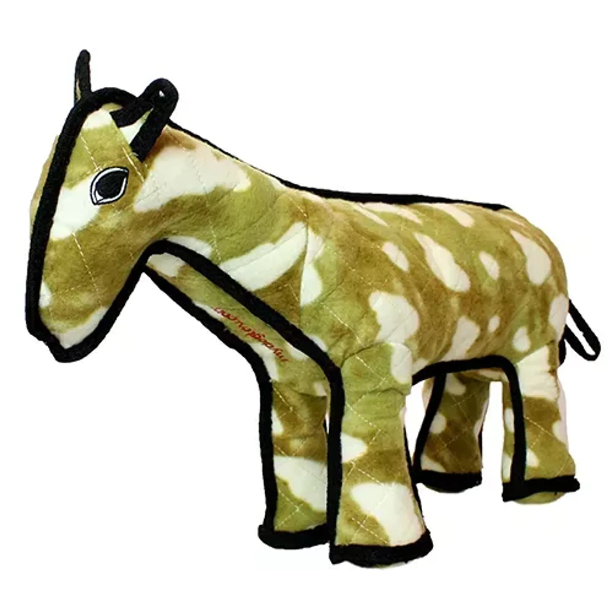 Tuffy Barnyard Horse dog toy by VIP Products, soft plush horse-shaped chew toy for dogs with durable stitching.