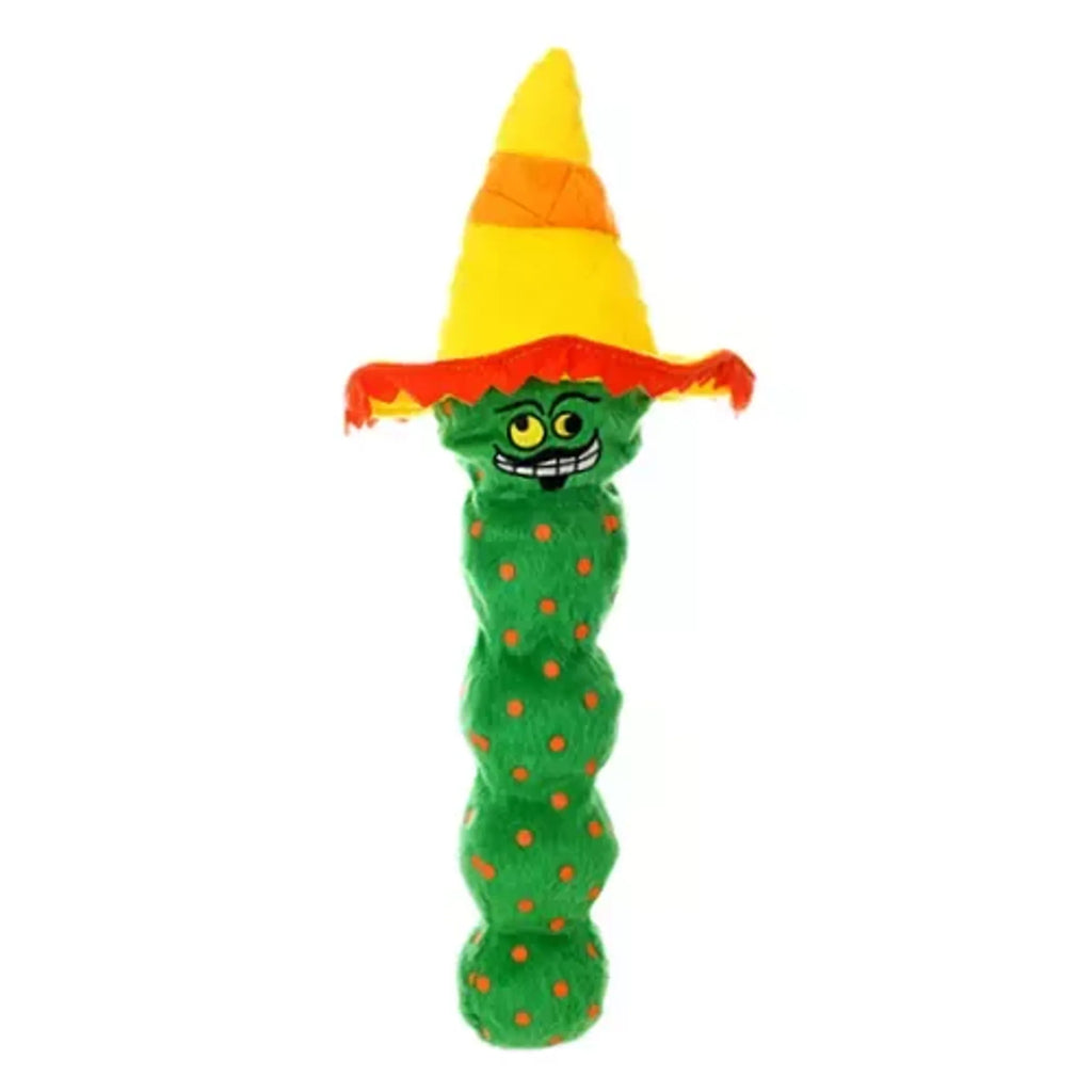 VIP Products Mighty Tequila Worm dog toy, plush interactive chew toy for dogs, with colorful worm design and soft fabric.