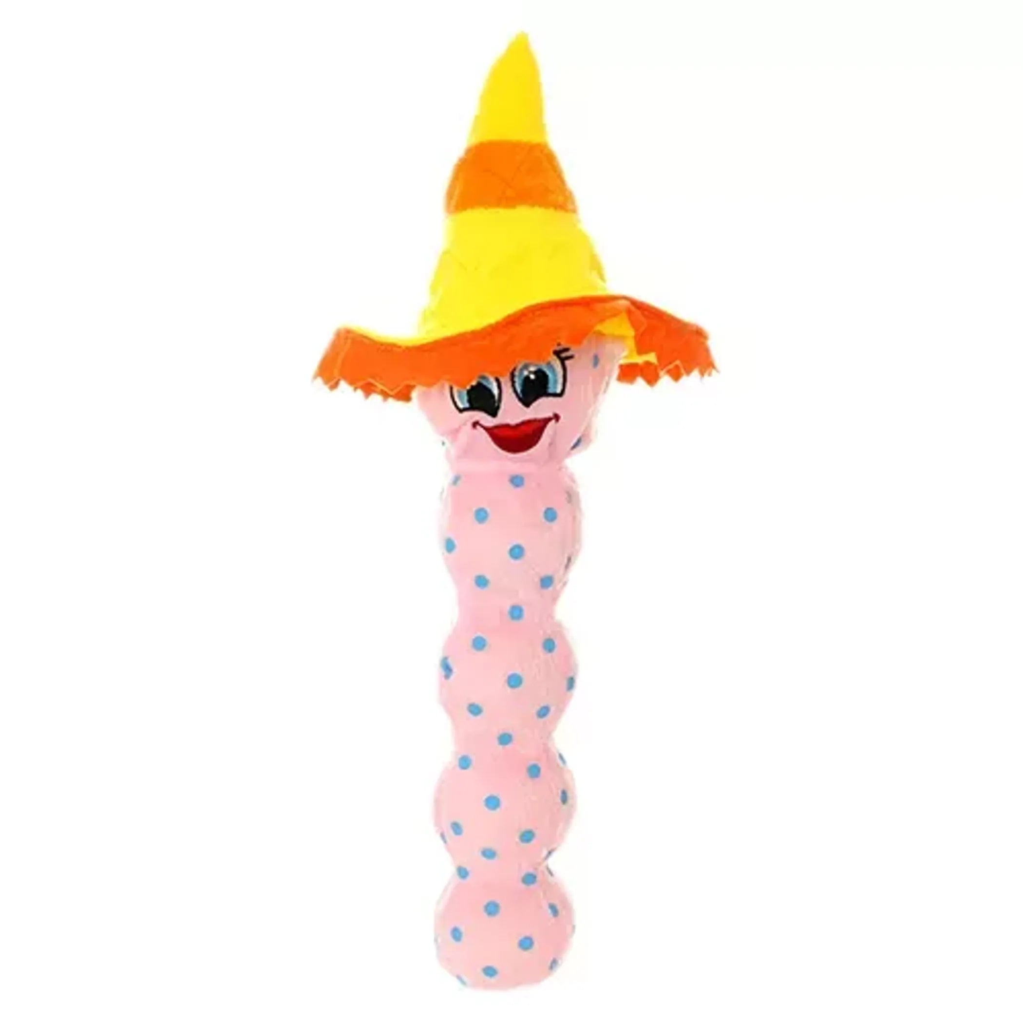 VIP Products Mighty Tequila Worm dog toy, plush interactive chew toy for dogs, with colorful worm design and durable fabric.