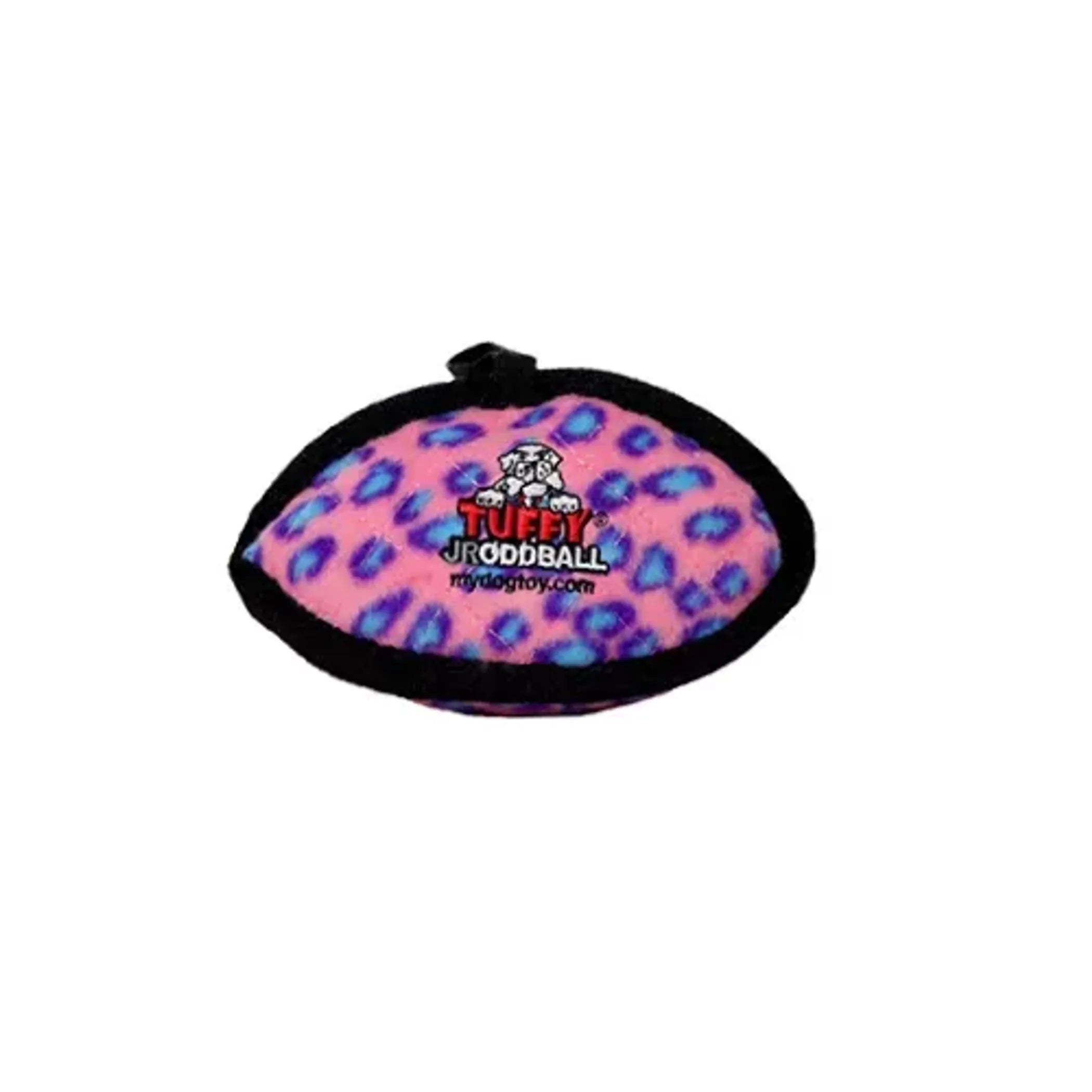 Durable Tuffy Jr Odd Ball dog toy by VIP Products, interactive fetch toy for dogs, made of soft, rugged material.