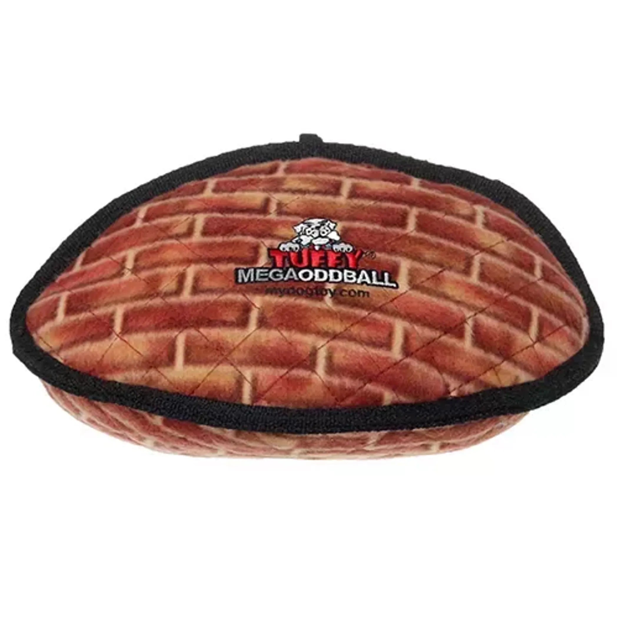 Tuffy Mega Odd Ball dog toy by VIP Products, durable rubber ball with a textured surface for chewing and play.