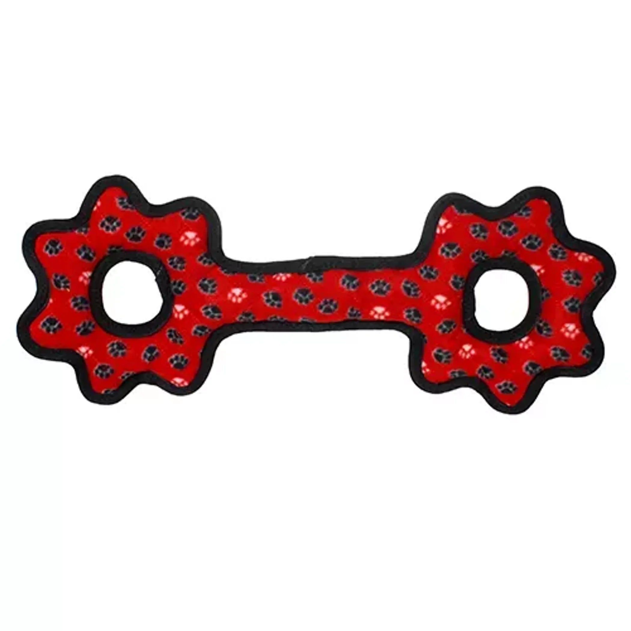 Durable Tuffy Ultimate Tug-O-Gear dog toy by VIP Products, featuring heavy-duty fabric and reinforced handles for active tugging.