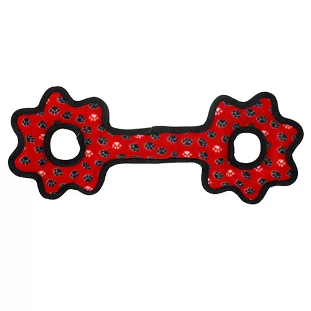 VIP Products Tuffy Ultimate Tug-O-Gear dog toy with durable, colorful fabric and sturdy handles for interactive play and tug-of-war.