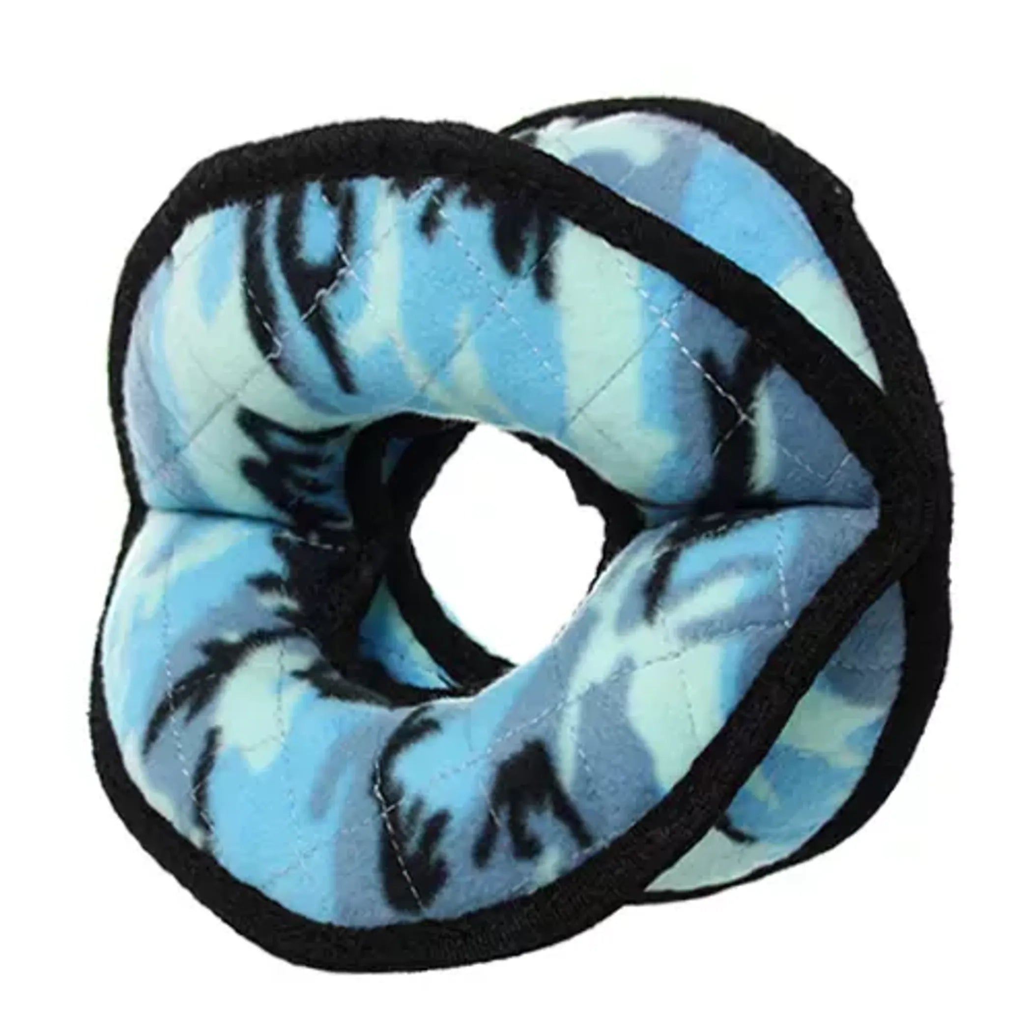 Durable Tuffy Ultimate 4-Way Ring dog toy by VIP Products, interactive rubber ring perfect for chewing and fetch.