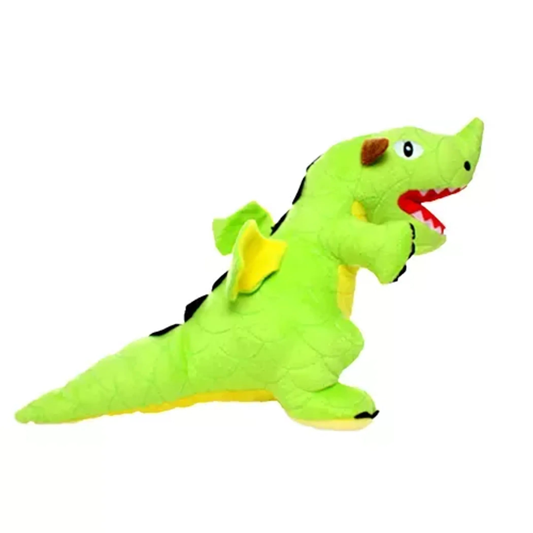 Durable VIP Products Mighty Dragon dog toy made of colorful rubber, designed for playful dogs to chew and fetch.