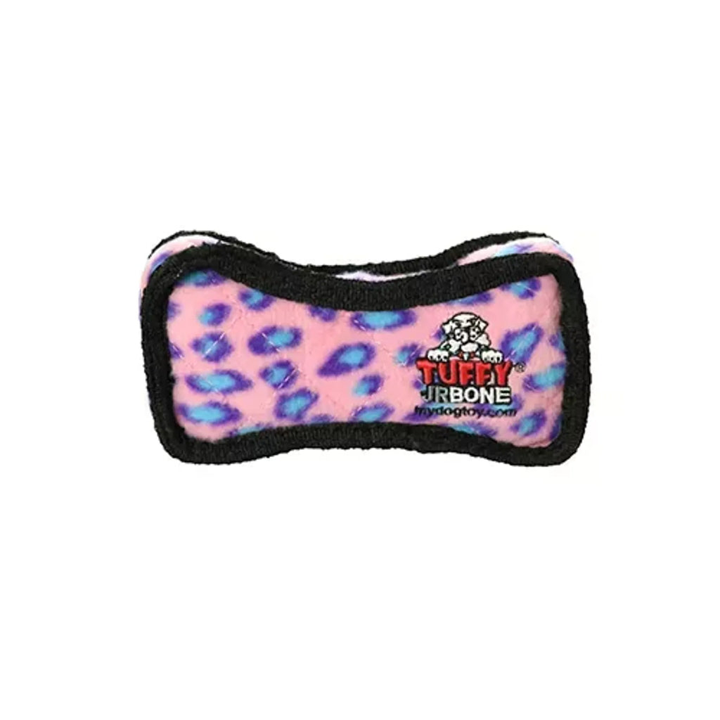 Red Tuffy Jr Bone2 dog toy by VIP Products, a durable chew toy for dogs with a bone shape and red color.