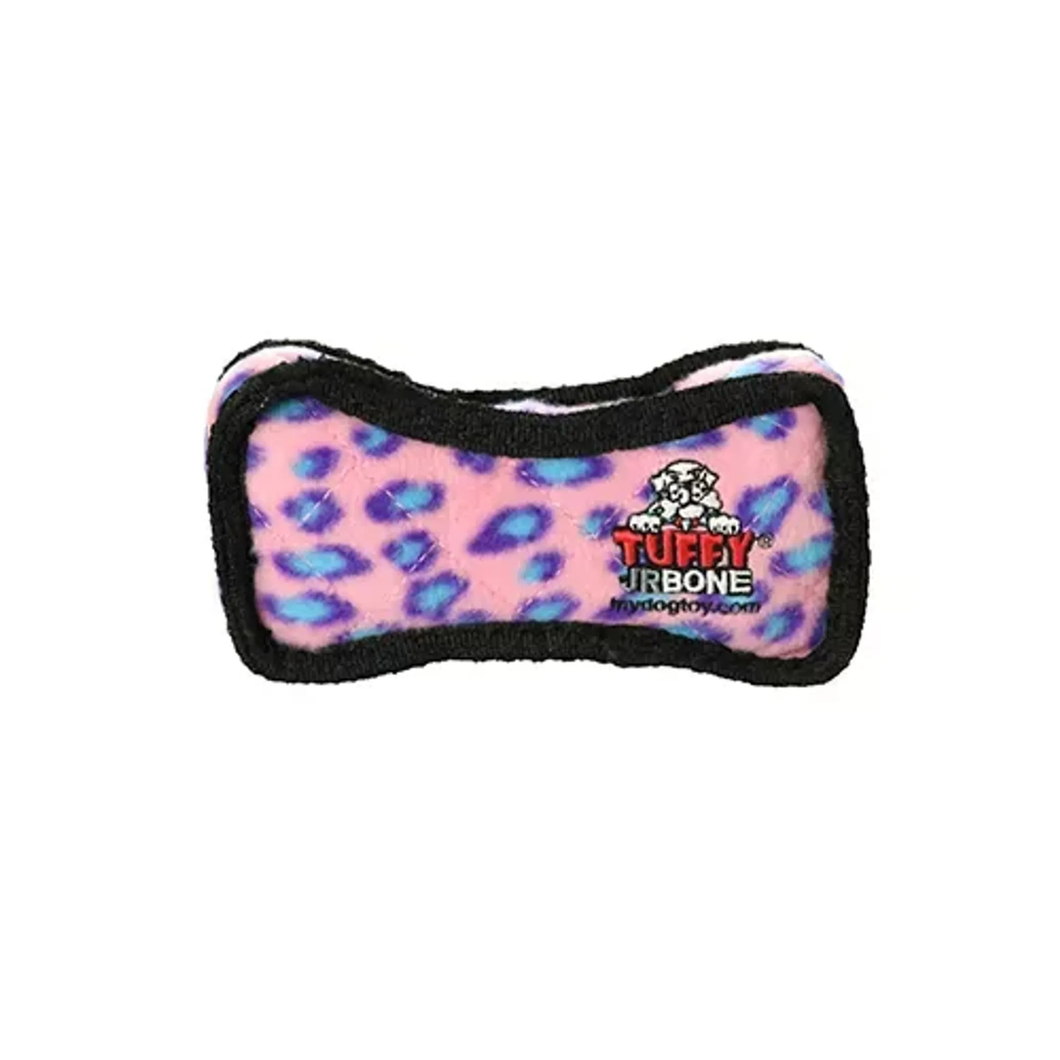 Red Tuffy Jr Bone2 dog toy by VIP Products, durable chew toy for dogs, with a red paw design, made for tough chewing.