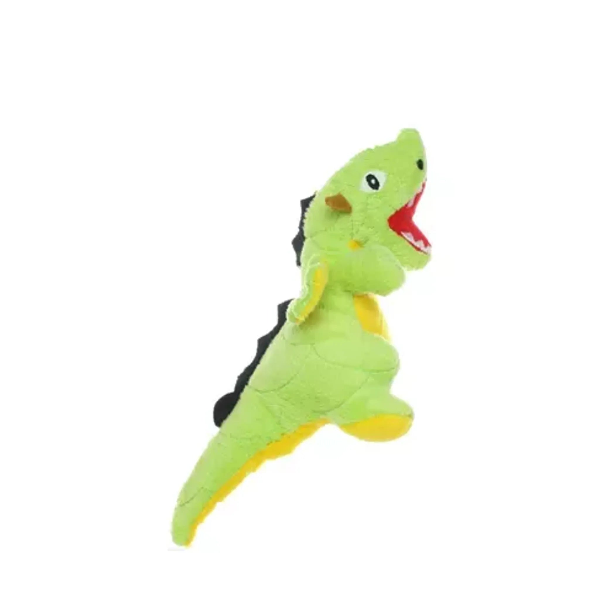 VIP Products Mighty Jr Dragon dog toy, durable plush interactive toy designed for dogs, featuring a colorful dragon shape.