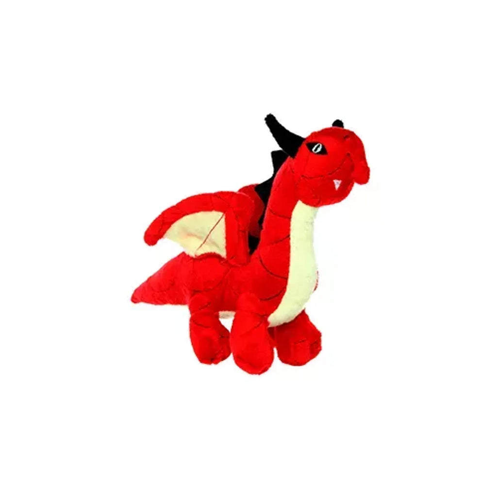 VIP Products Mighty Jr Dragon dog toy, durable plush interactive toy for dogs, featuring a colorful dragon design.