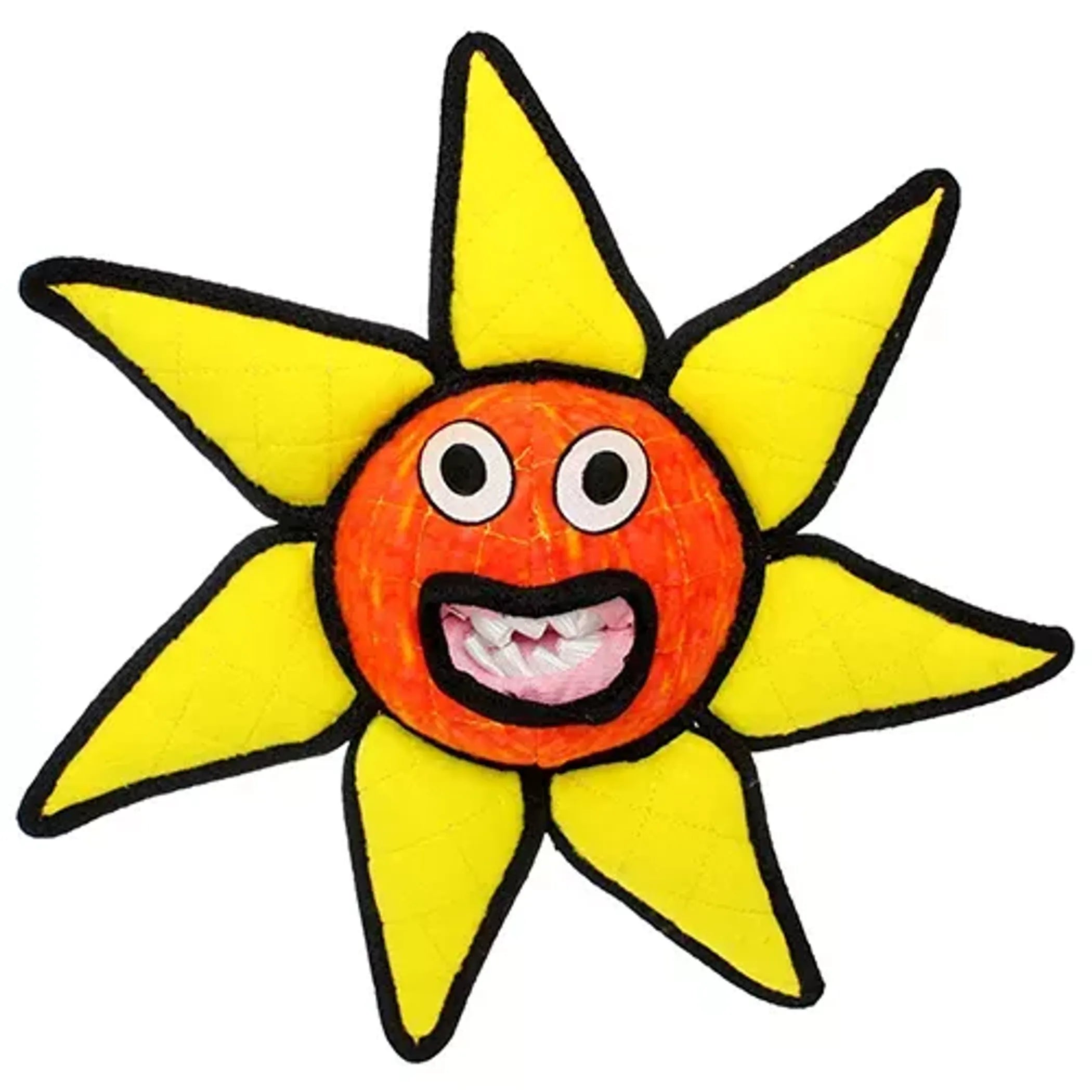 Durable Tuffy Alien Ball dog toy by VIP Products, interactive fetch toy for dogs, made of tough, soft material with alien design.