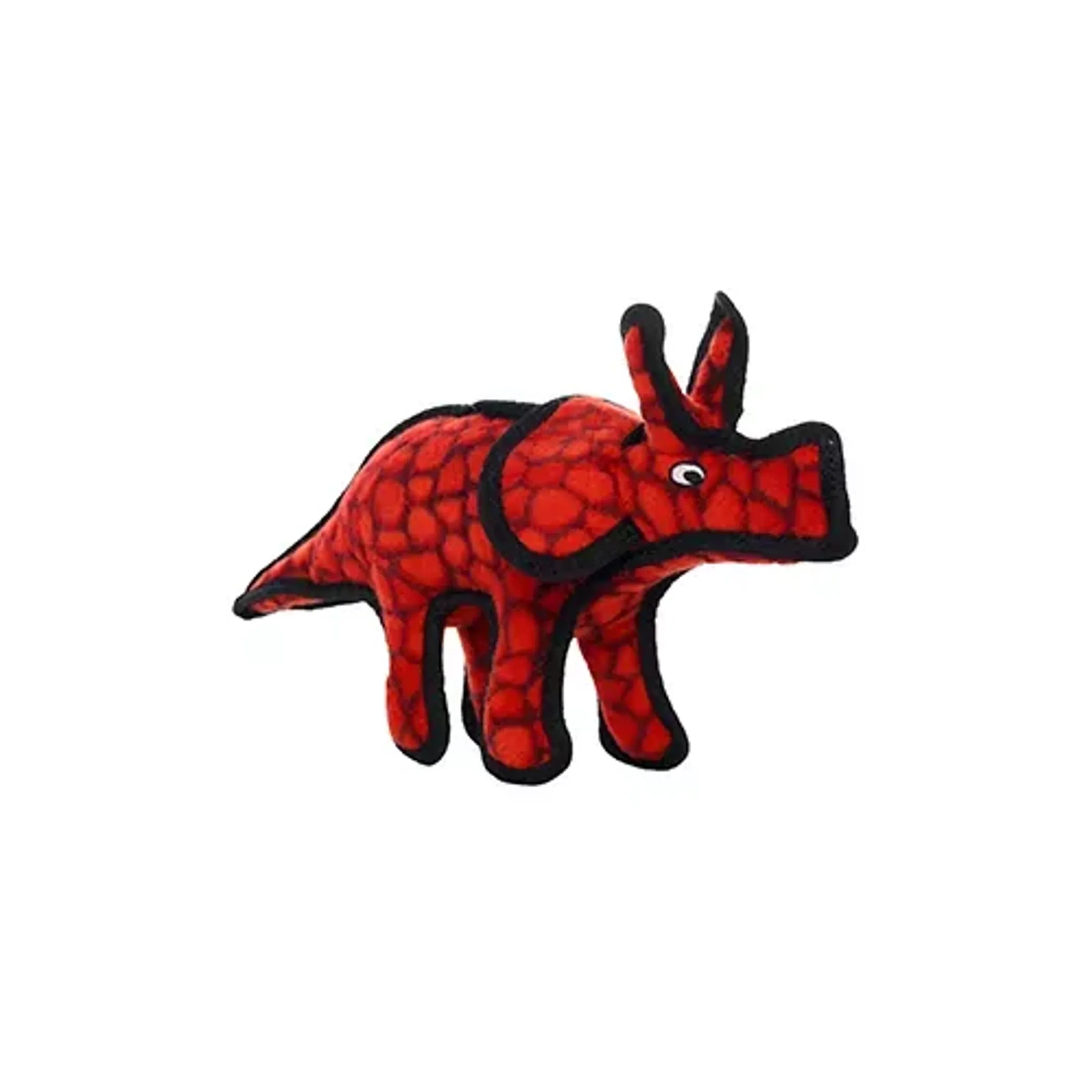 Tuffy Jr Dinosaur dog toy by VIP Products, soft and durable plush toy with squeaker for small dogs.