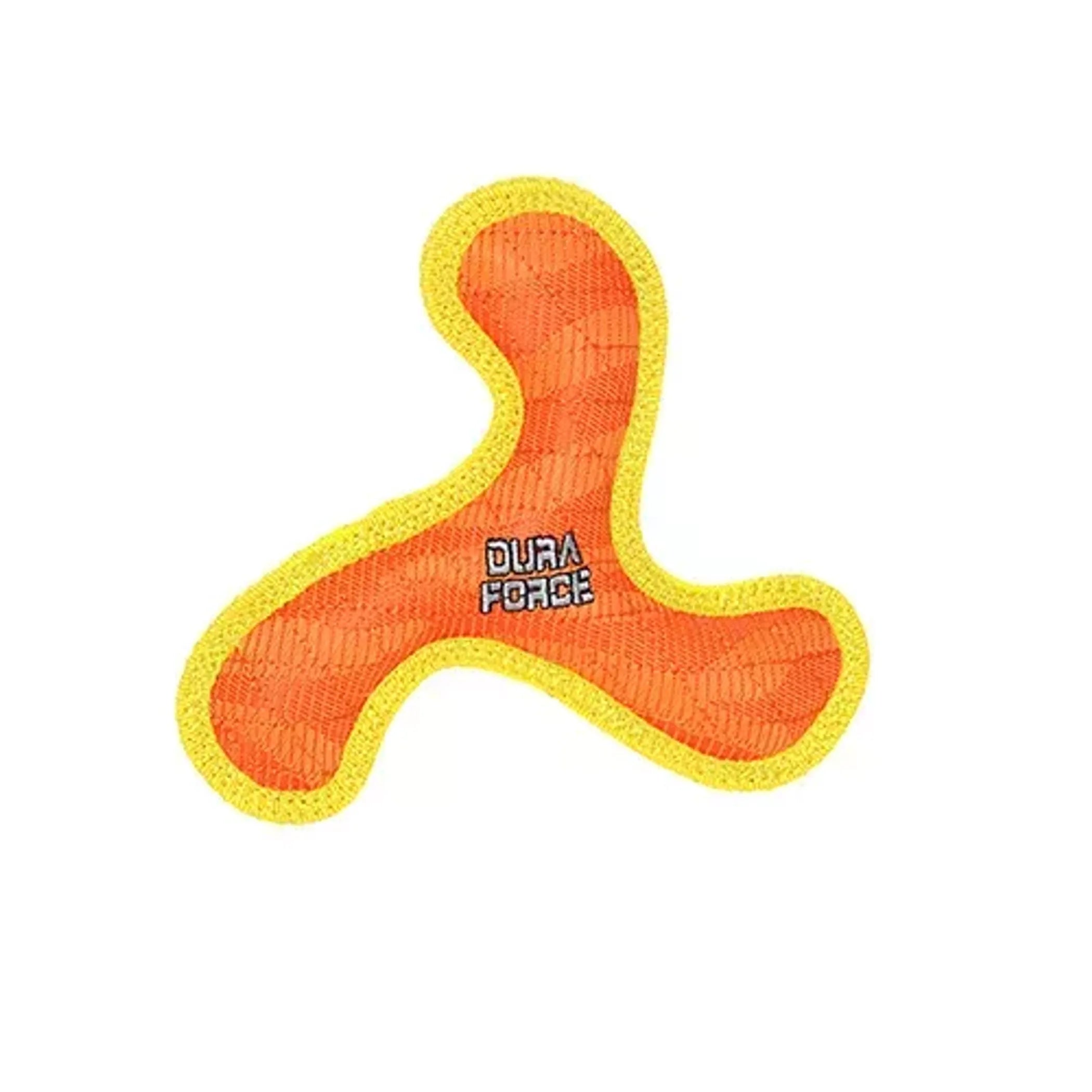 Duraforce Jr Boomerang Tiger dog toy by VIP Products, durable interactive rubber toy for dogs, featuring tiger design.