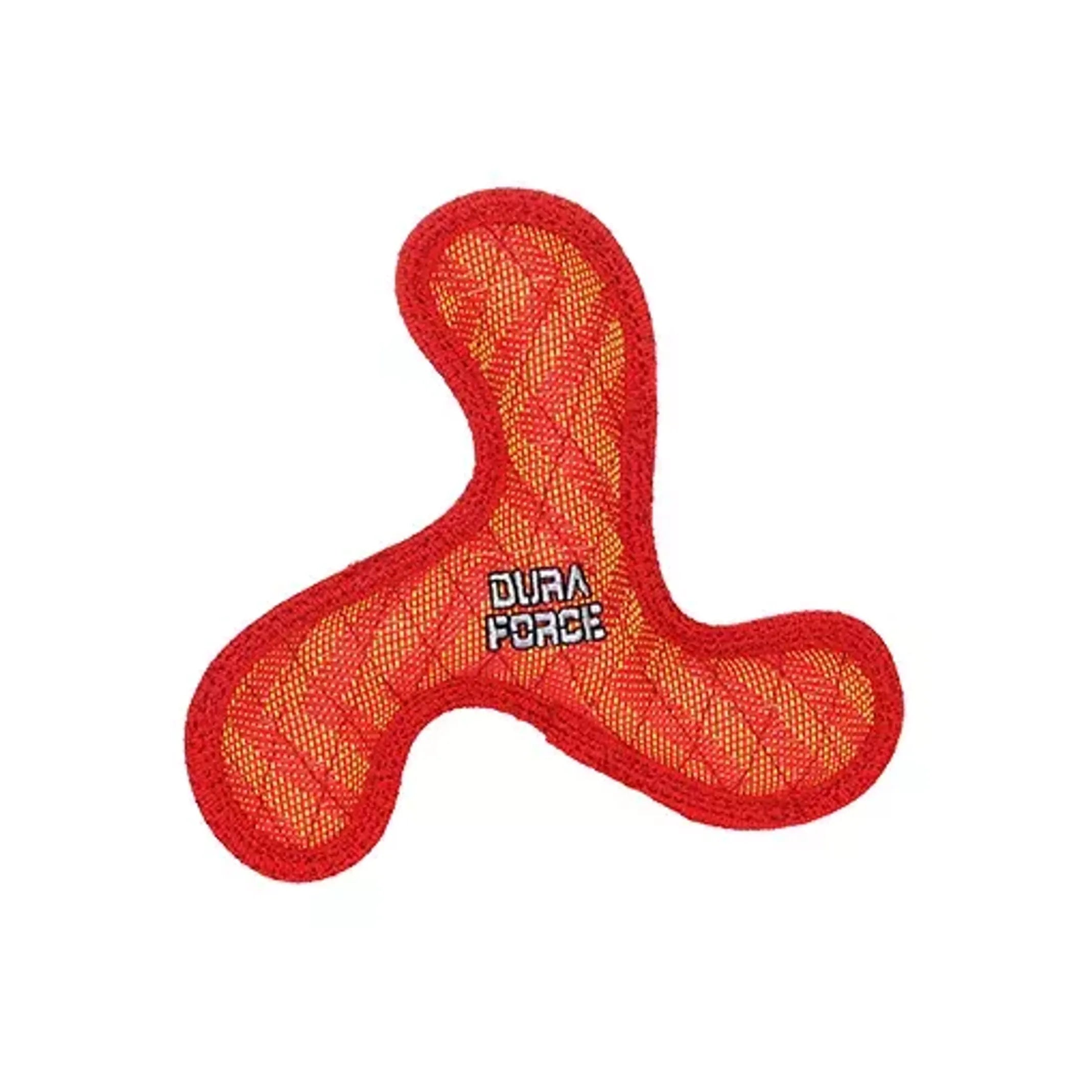 Duraforce Jr Boomerang Tiger dog toy by VIP Products, durable and interactive rubber toy for playful dogs.