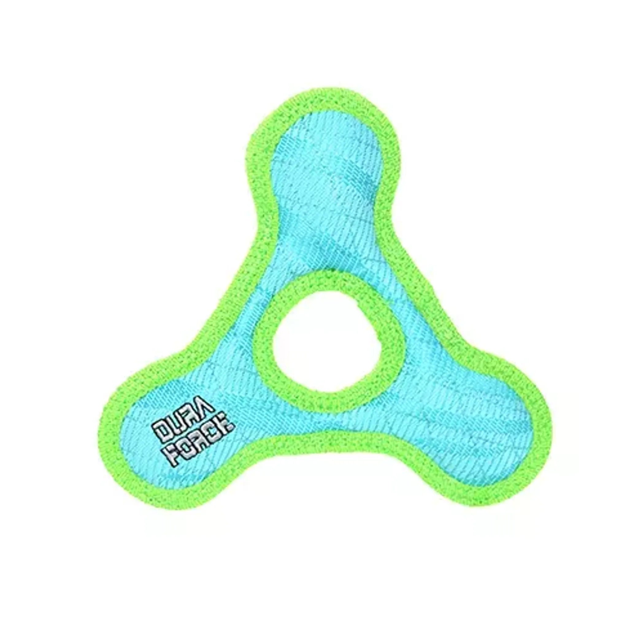VIP Products DuraForce Jr Triangle Ring Tiger Dog Toy, durable chew toy for small and medium dogs, featuring a colorful tiger design.