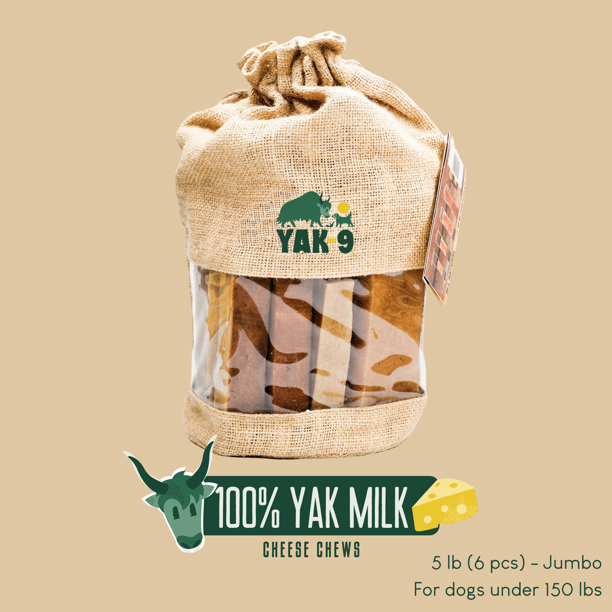 100% Yak Milk Chews for Dogs