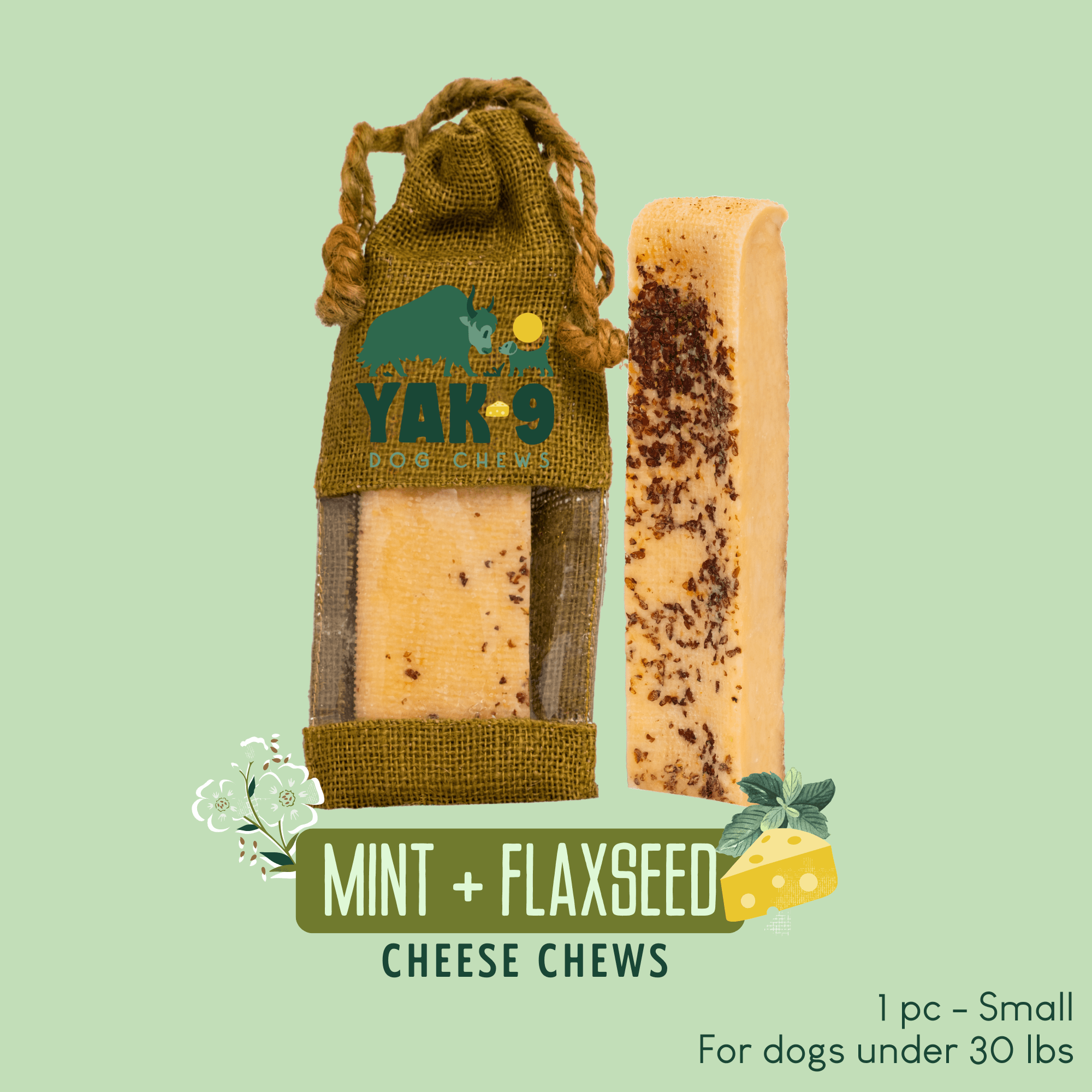Flaxseed & Mint Cheese Chews for Dogs