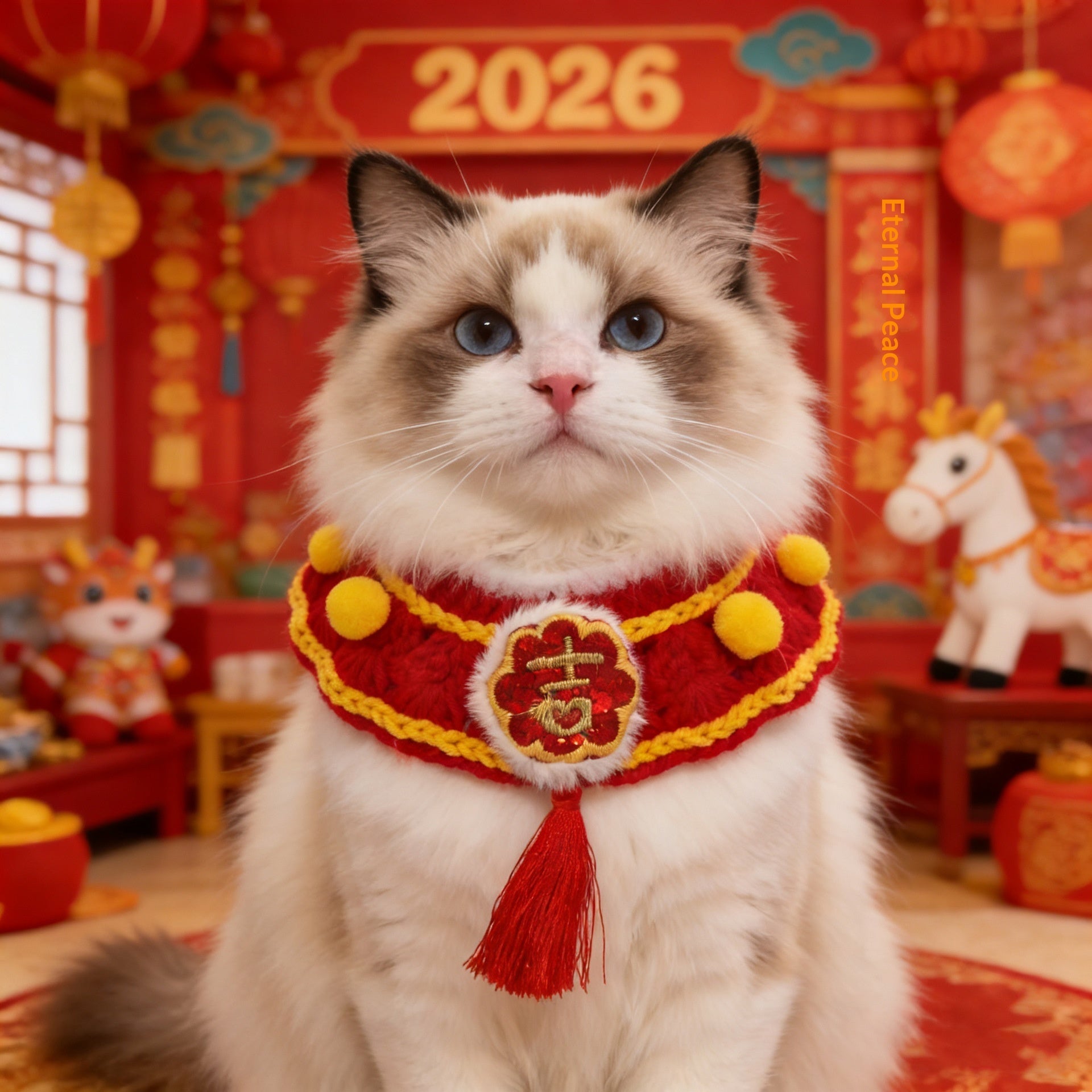 New Year Pet Cat Scarf For The Lunar New Year