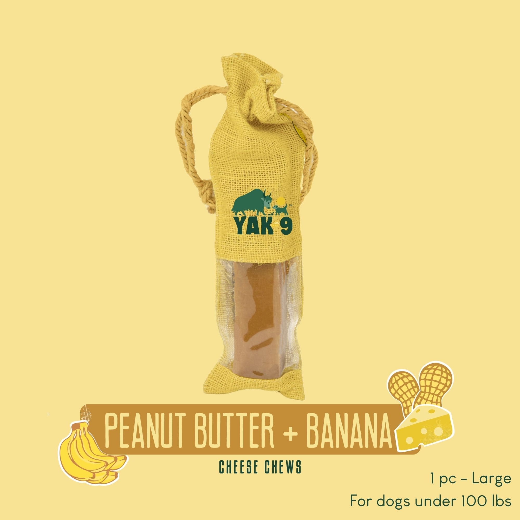 Peanut Butter & Banana Chews for Dogs