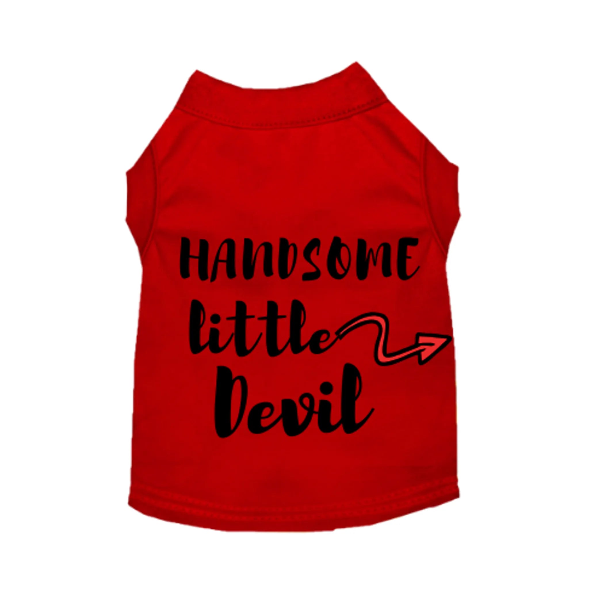 Dog clothes featuring a Handsome Little Devil design by Bark Fifth Avenue for stylish pets, shown on a small dog.