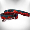 Walk-e-Woo Nature-Lover Dog Collar with leaf pattern, adjustable nylon strap, and metal buckle for a comfortable fit.