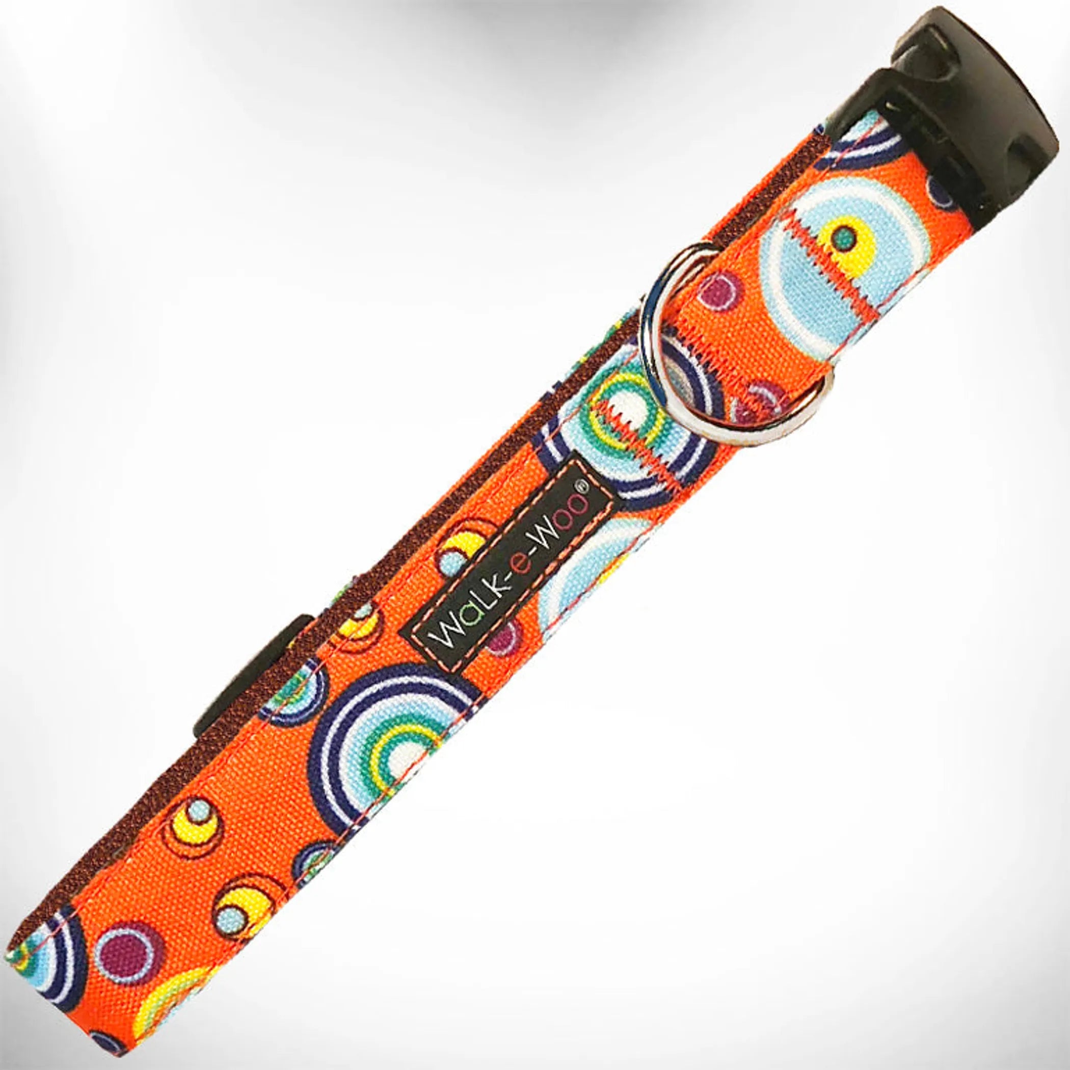 Walk-e-Woo Martini Dog Collar with stylish design and adjustable strap, perfect for small to medium dogs.
