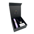 Lavender and rose pet accessories gift set by DIPHDA, includes matching pet collar and bow for dogs or cats.