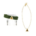 DIPHDA Olive Tiger Match Your Pet Gift Set with colorful pet accessories, including a collar and leash, for small pets.