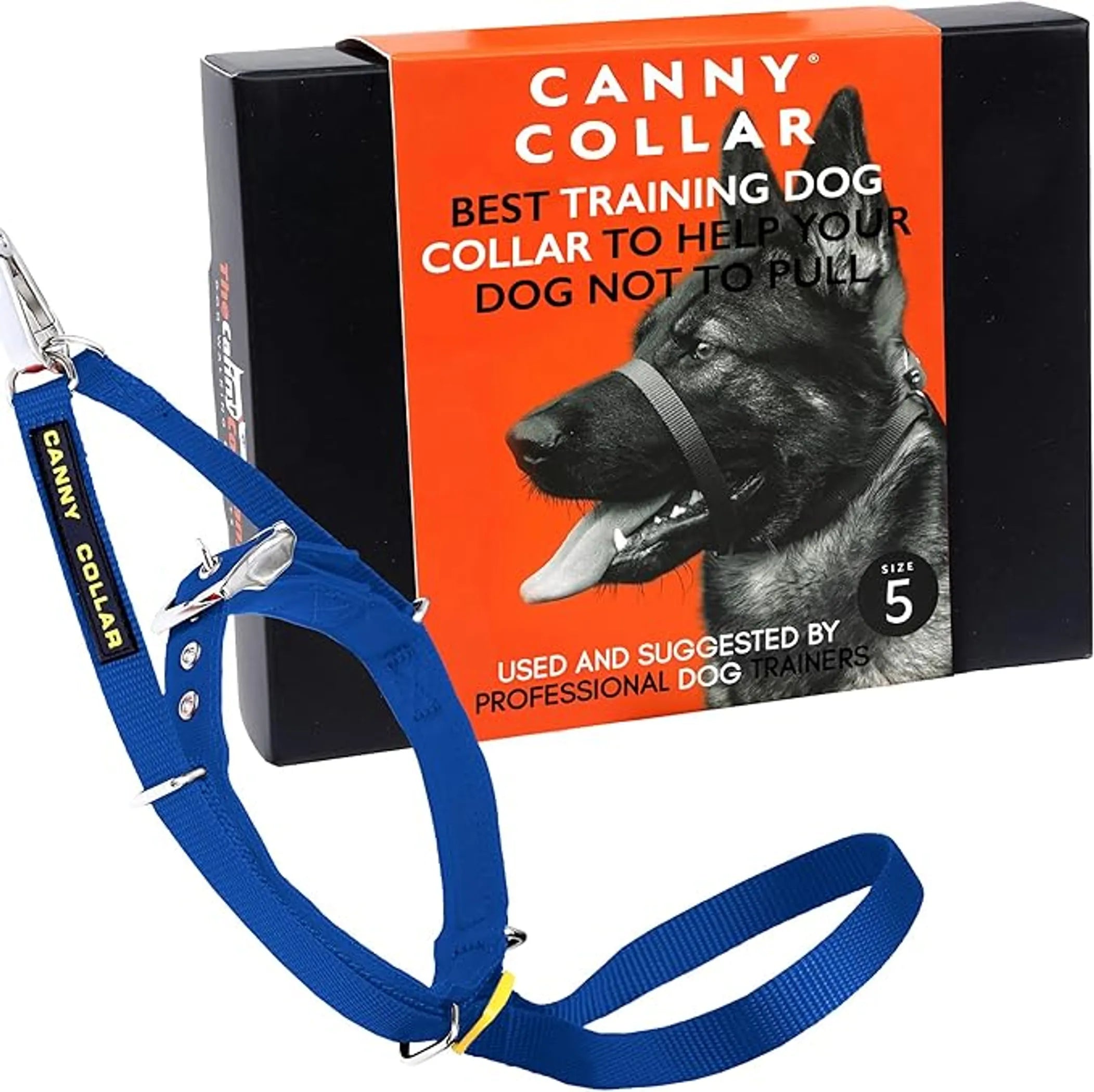 CannyCo America Canny Collar no-pull dog head collar with adjustable strap for gentle, humane leash training and control.