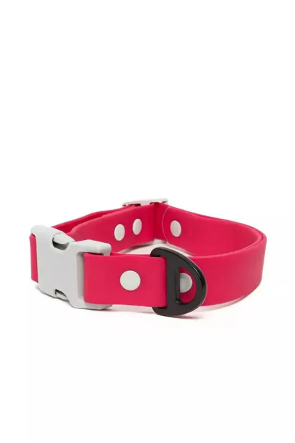 Red Mountain Syrah waterproof dog collar by Aria the Fox, featuring durable material and adjustable fit for dogs.