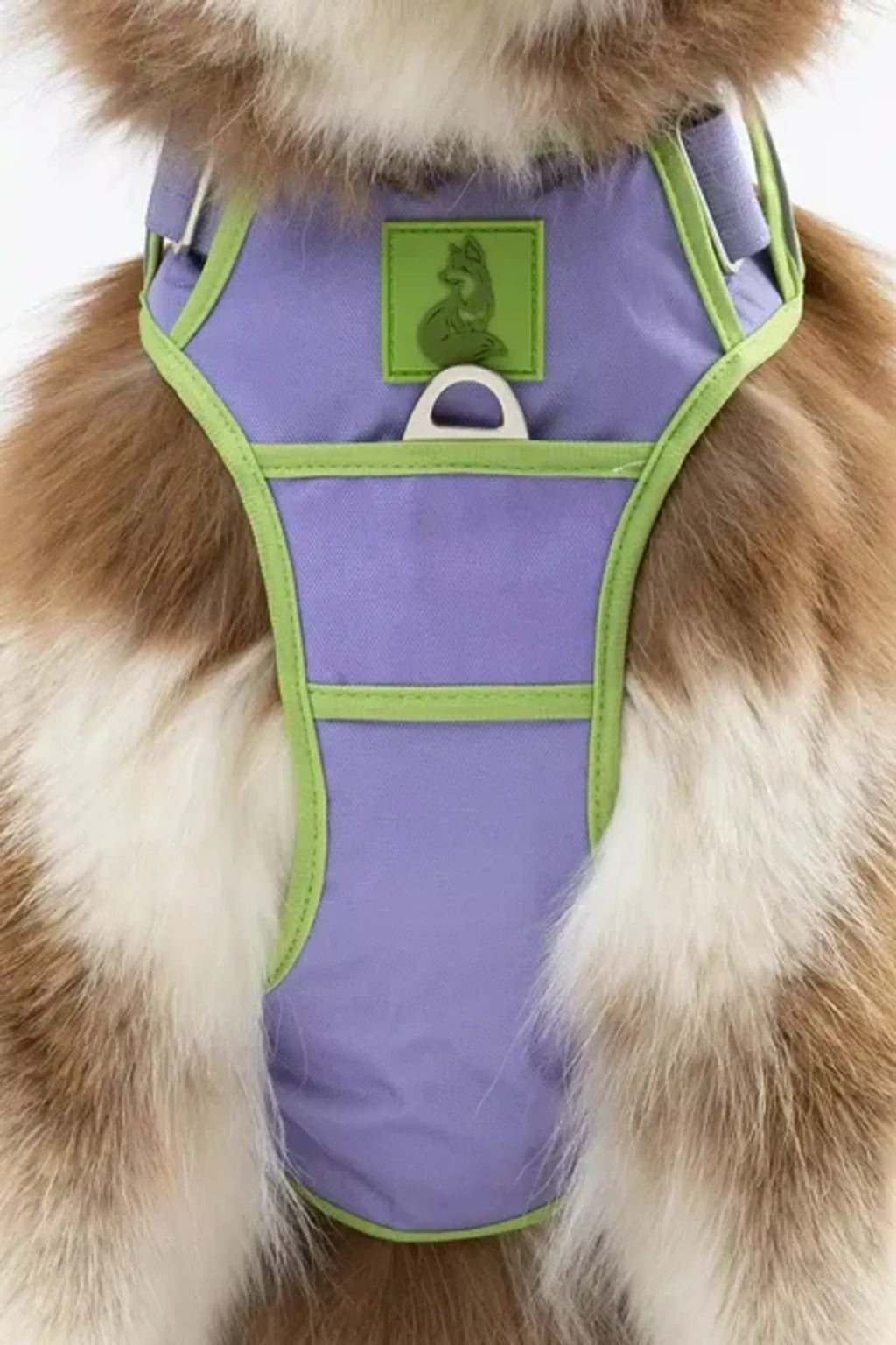 Lavender Garden Ultimate Dog Harness by Aria the Fox, adjustable pet harness with floral lavender pattern for small and medium dogs.